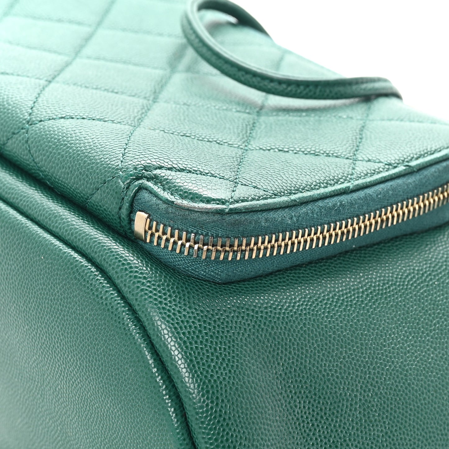 Caviar Quilted Business Affinity Backpack Green