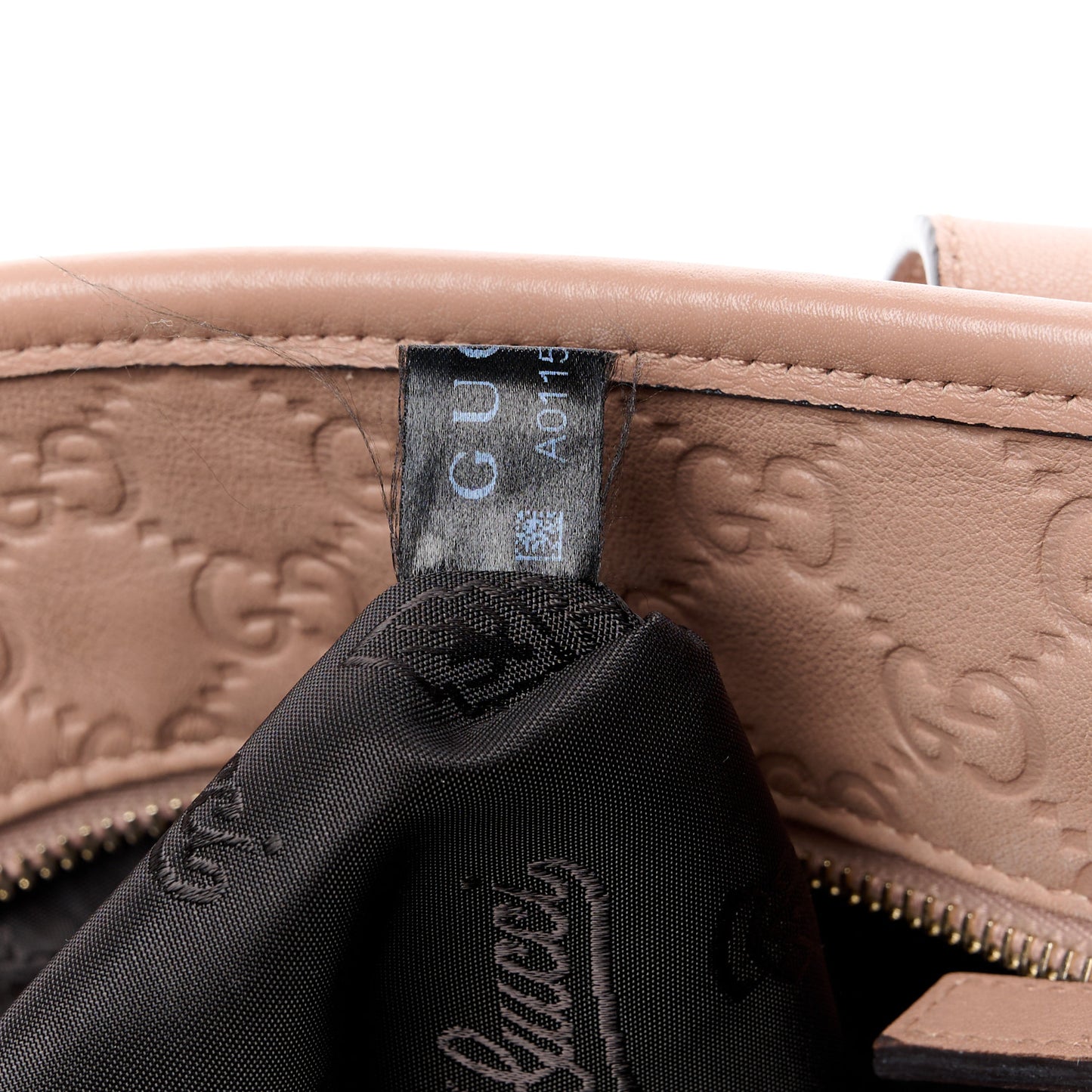 Guccissima Medium Zippered Shopping Tote Rose Beige