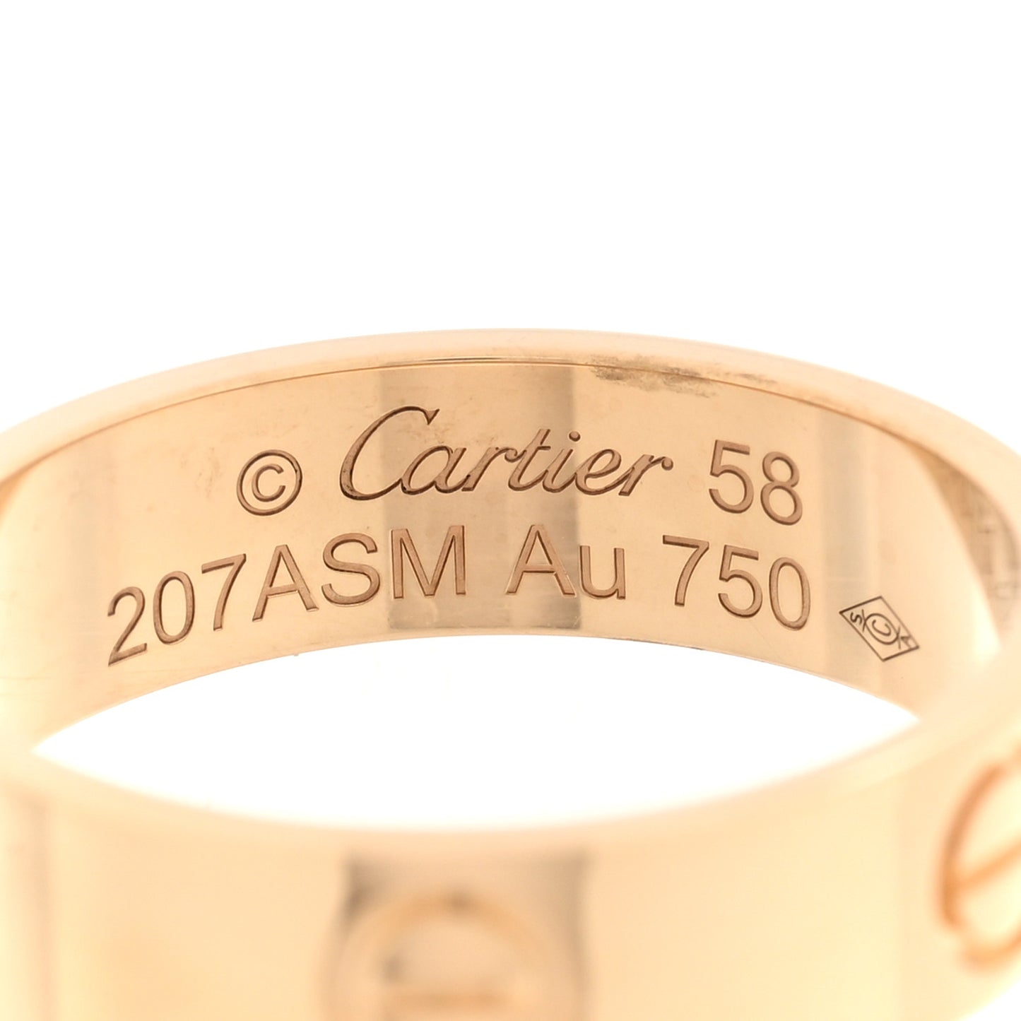 18K Yellow Gold 5.5mm LOVE Ring 58 8.5