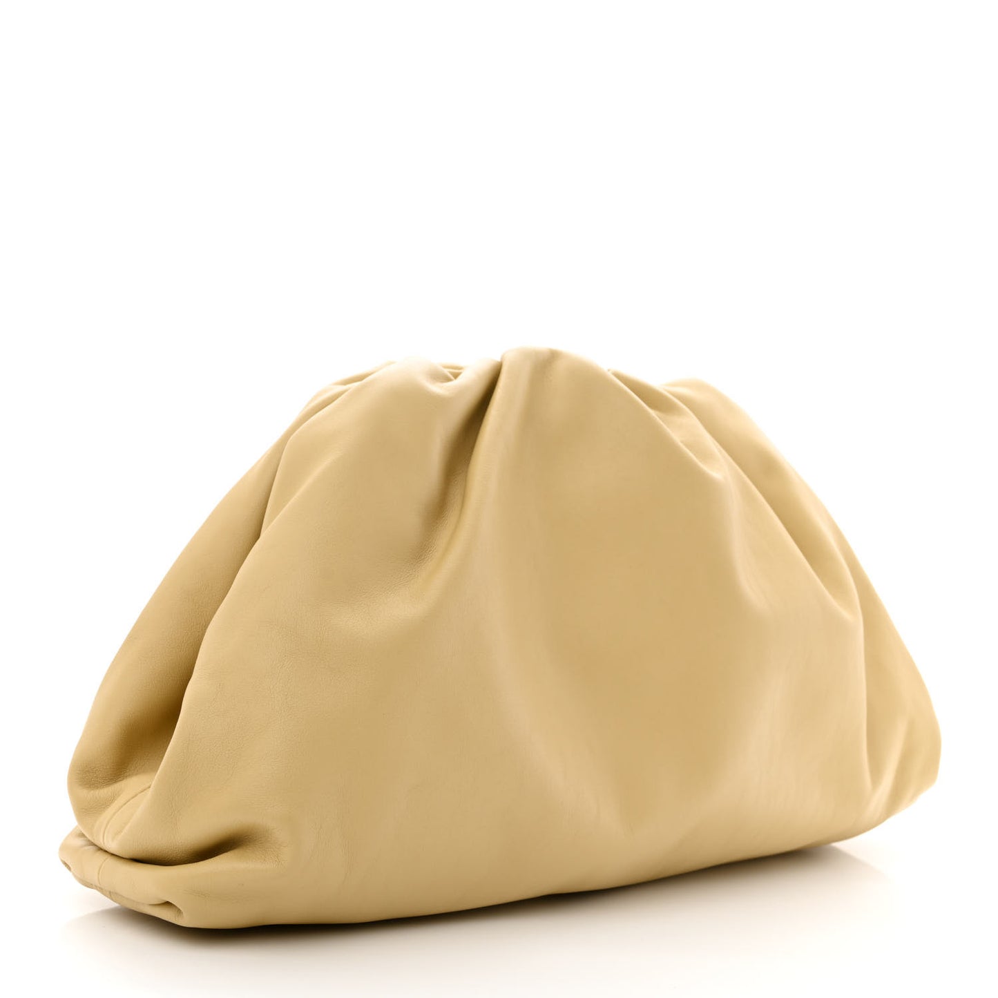 Smooth Butter Calf The Pouch Oversized Clutch Tapioca