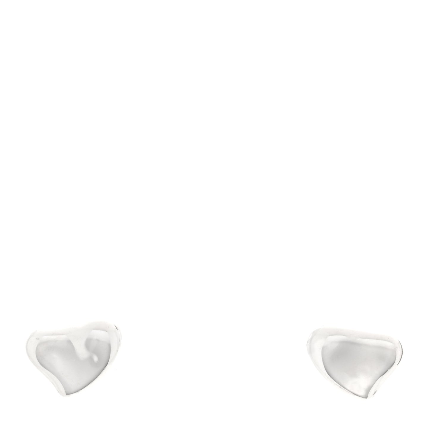 Sterling Silver 10mm Elsa Peretti Full Heart Earrings
