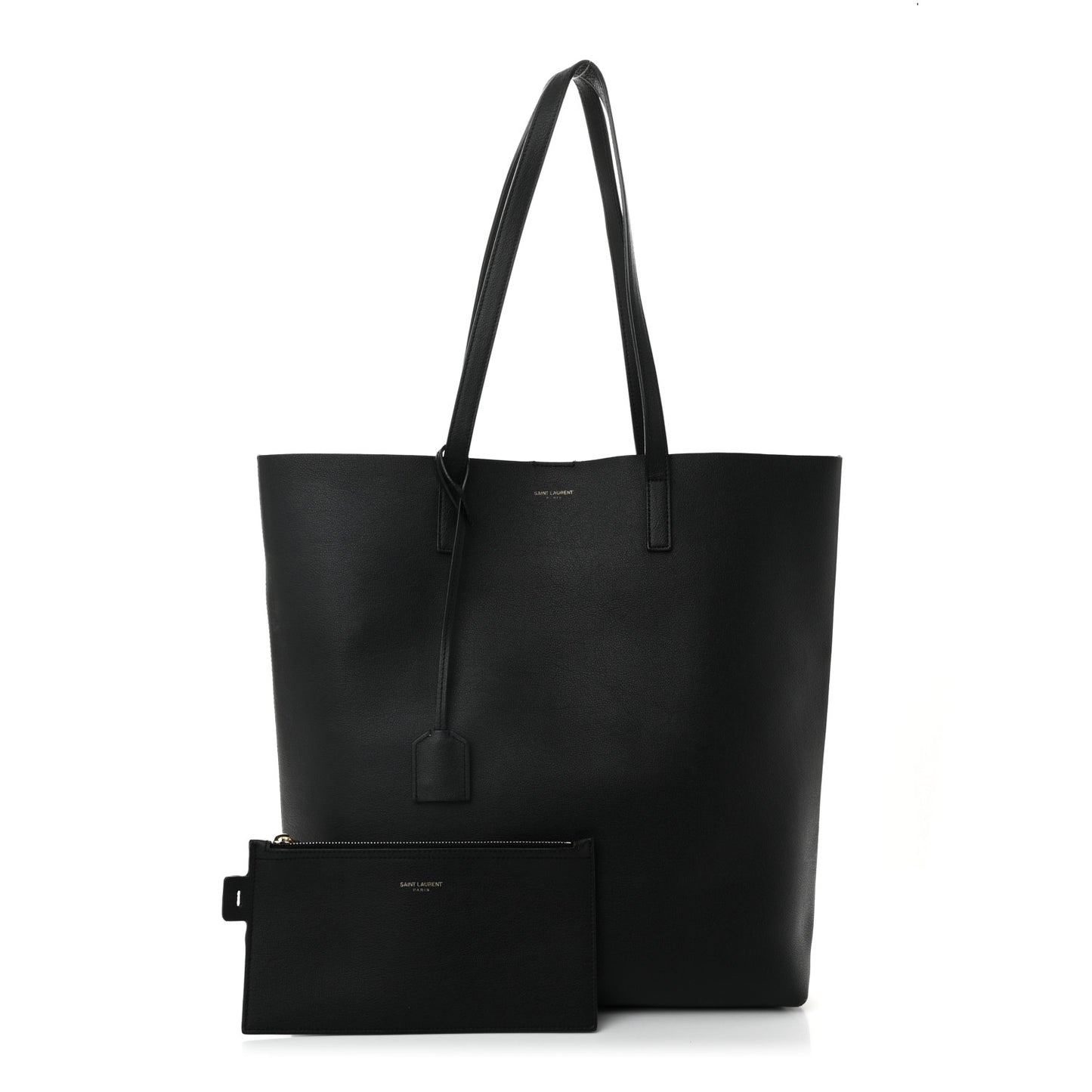 Calfskin North-South Shopping Tote Black