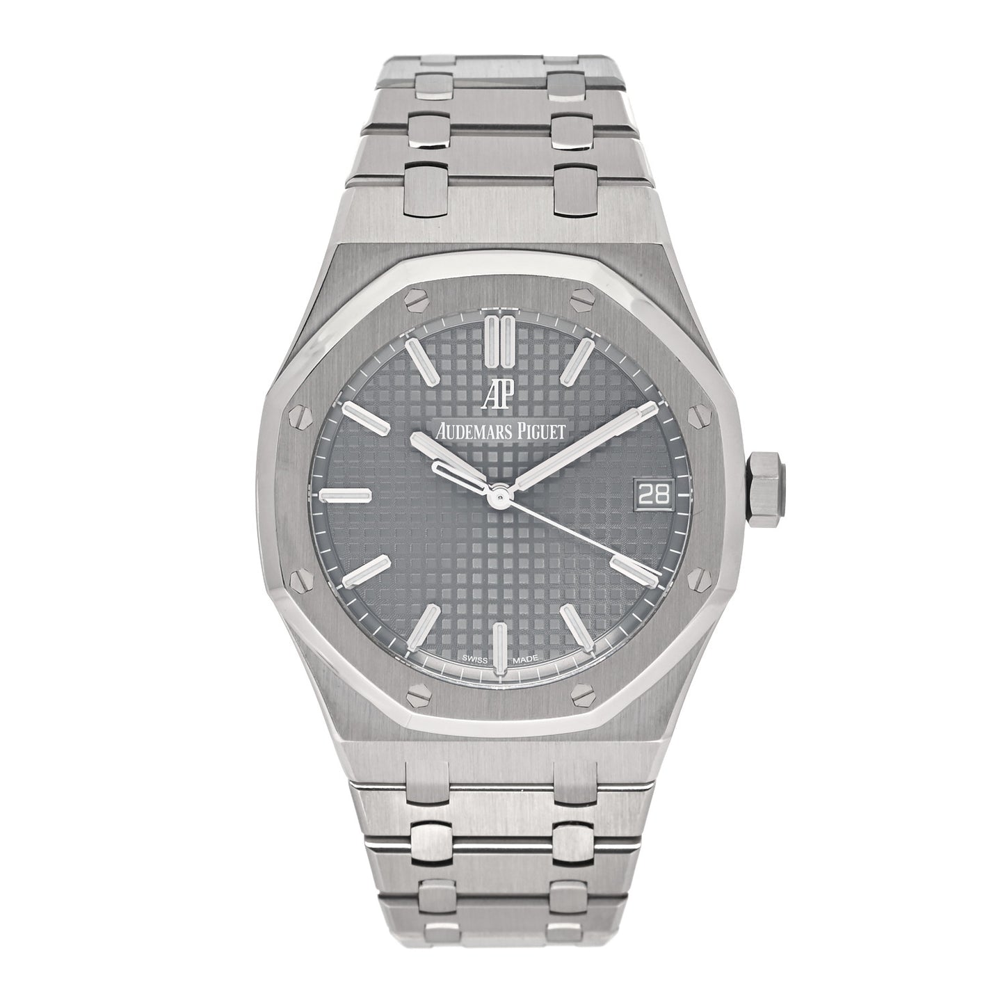 Stainless Steel 41mm Royal Oak Automatic Watch Grey 15500ST.OO.1220ST.02