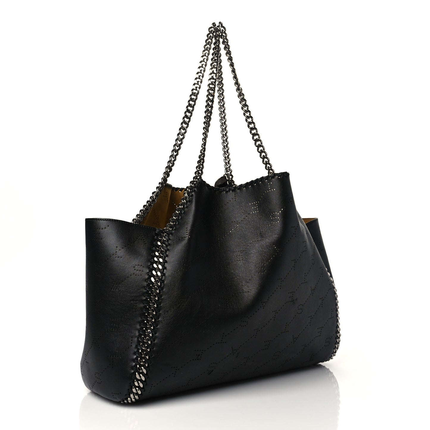 Eco Alter Nappa Perforated Logo Falabella Reversible Tote Black