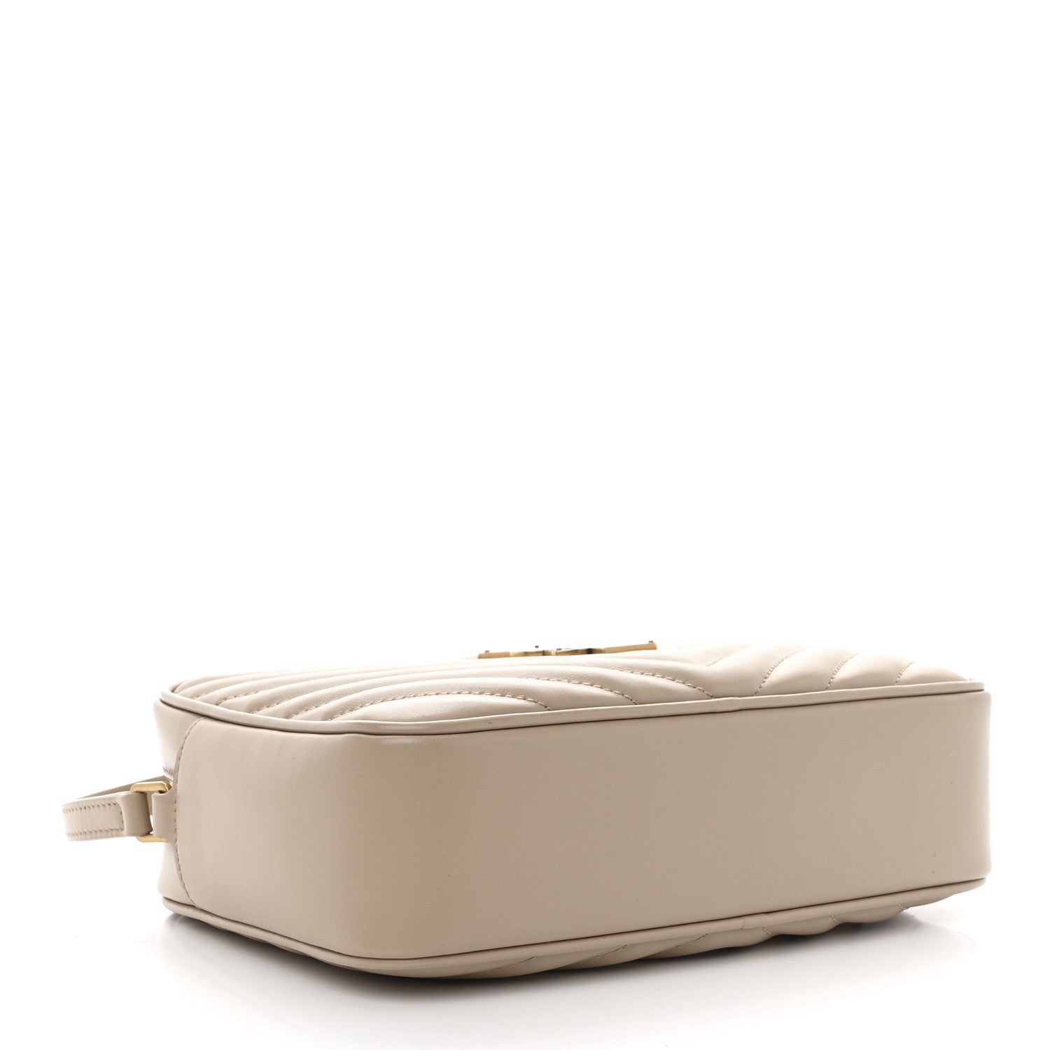 Saint Laurent Calfskin Matelasse Monogram Lou Camera Bag Dark Beige 4 of 10