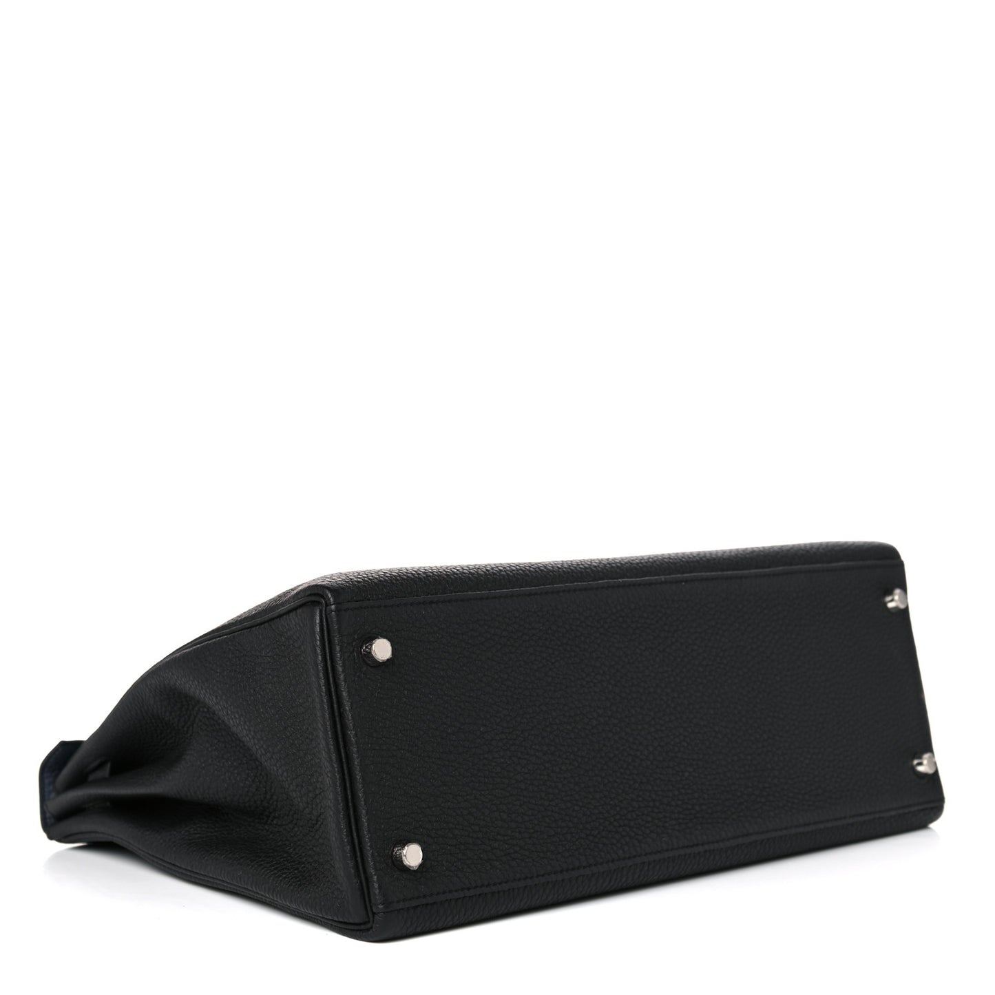 Togo Verso Kelly Retourne 35 Black Bleu Agate
