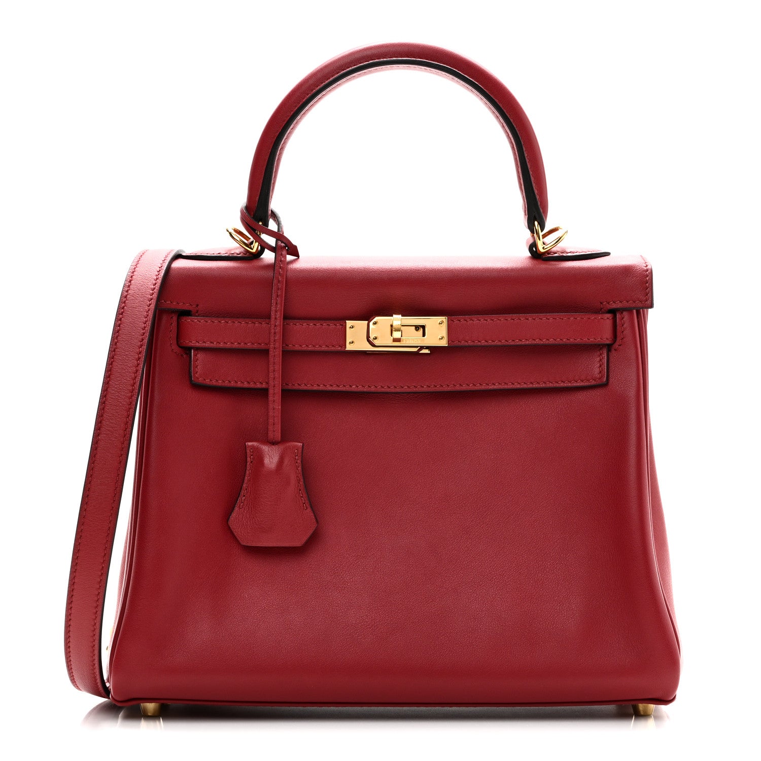 Hermes Swift Kelly Retourne 25 Rouge Grenat 1780476 – FASHIONPHILE