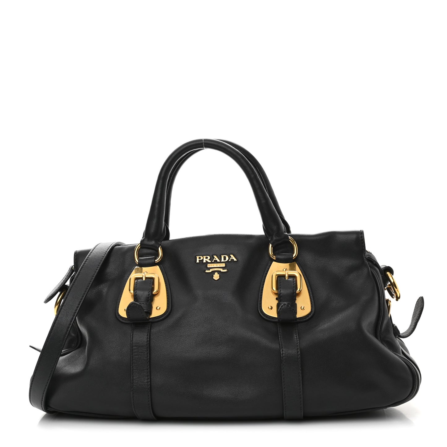 Soft Calf Shopping Satchel Black