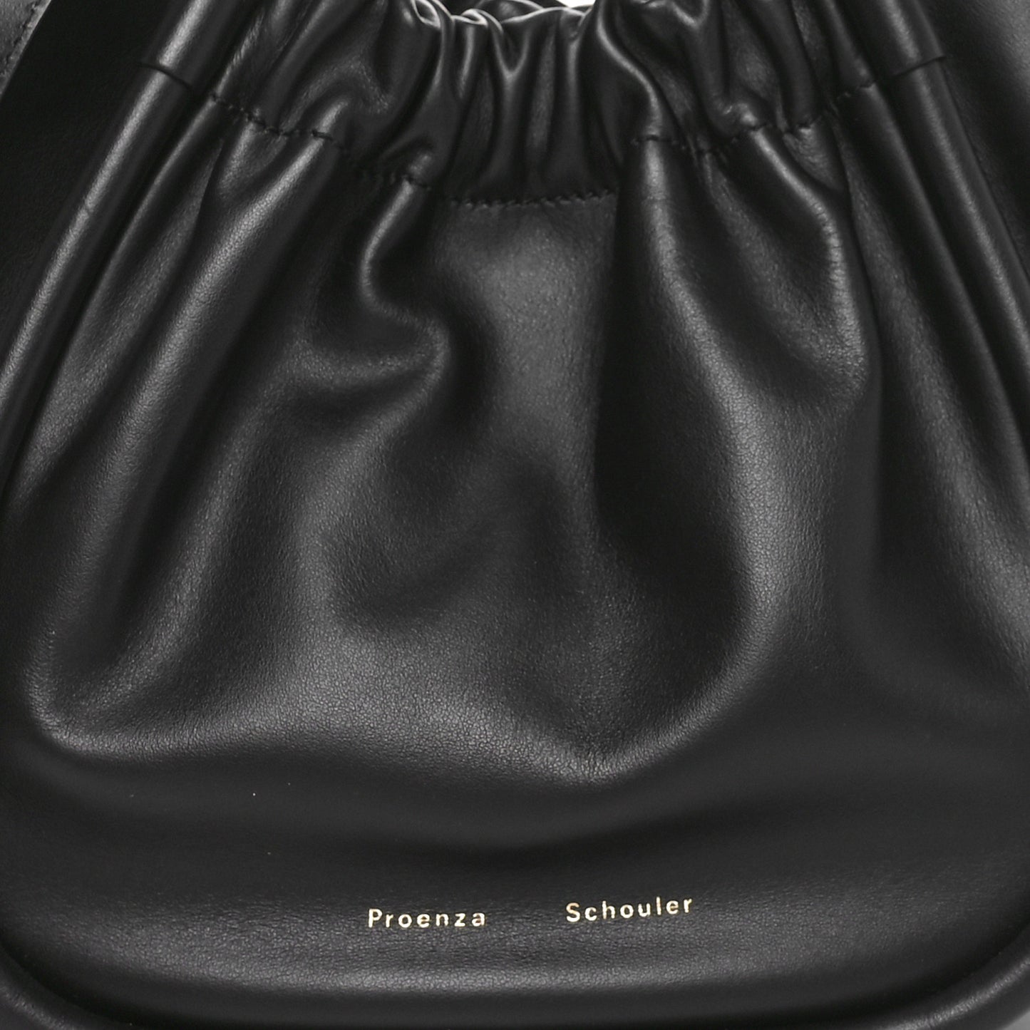 Calfskin Small Ruched Tote Black