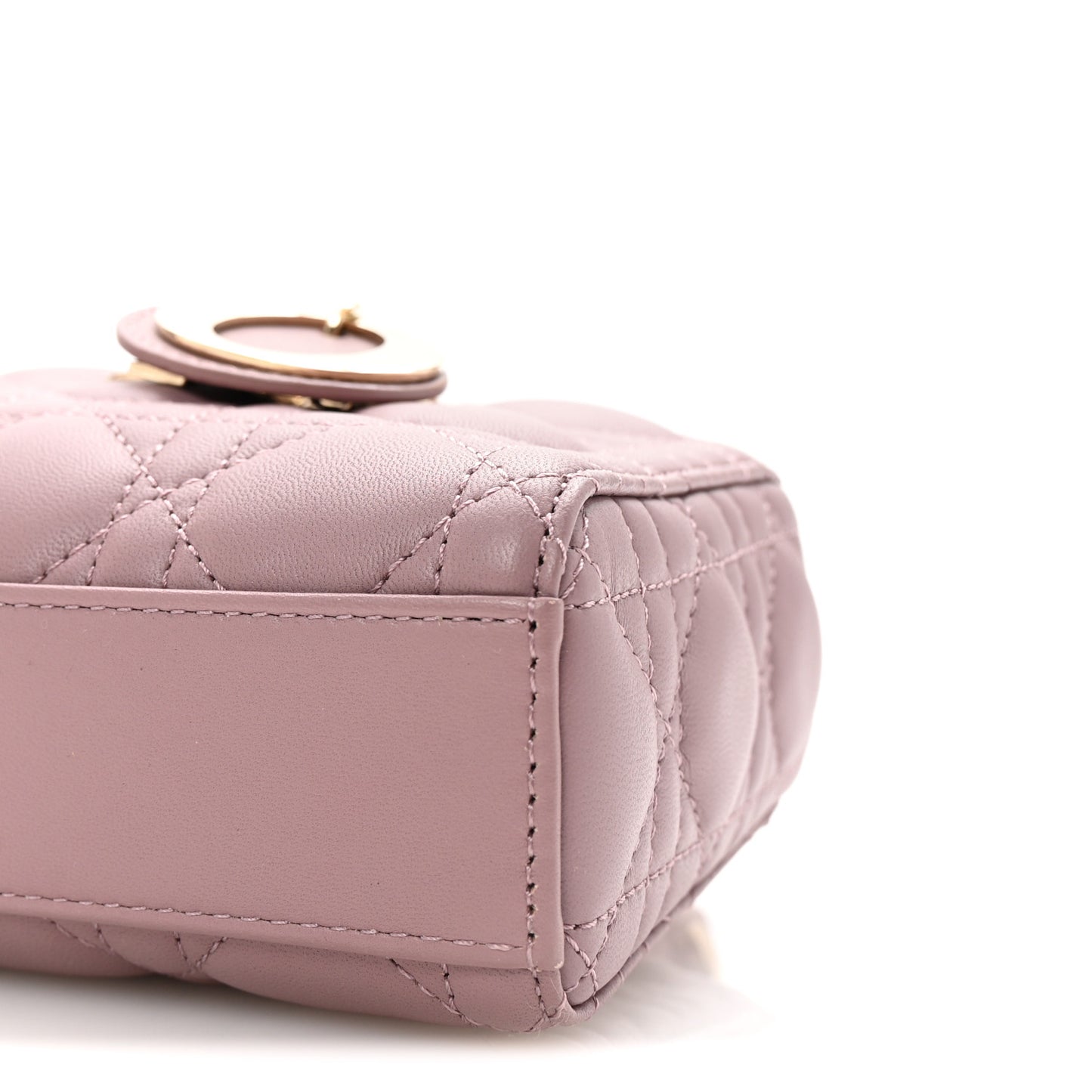 Lambskin Cannage Small Lady D-Joy Peony Pink