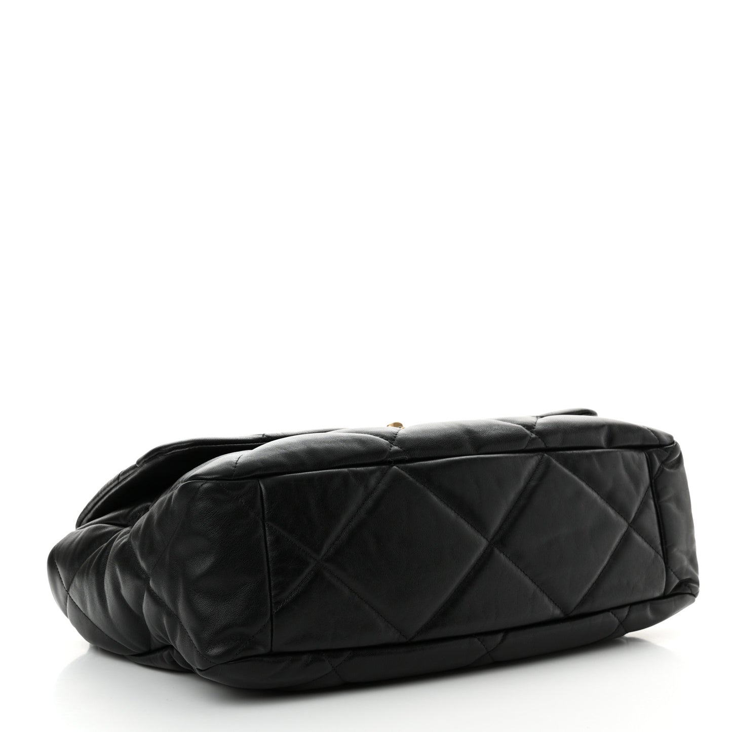 Goatskin Quilted Maxi Chanel 19 Flap Black