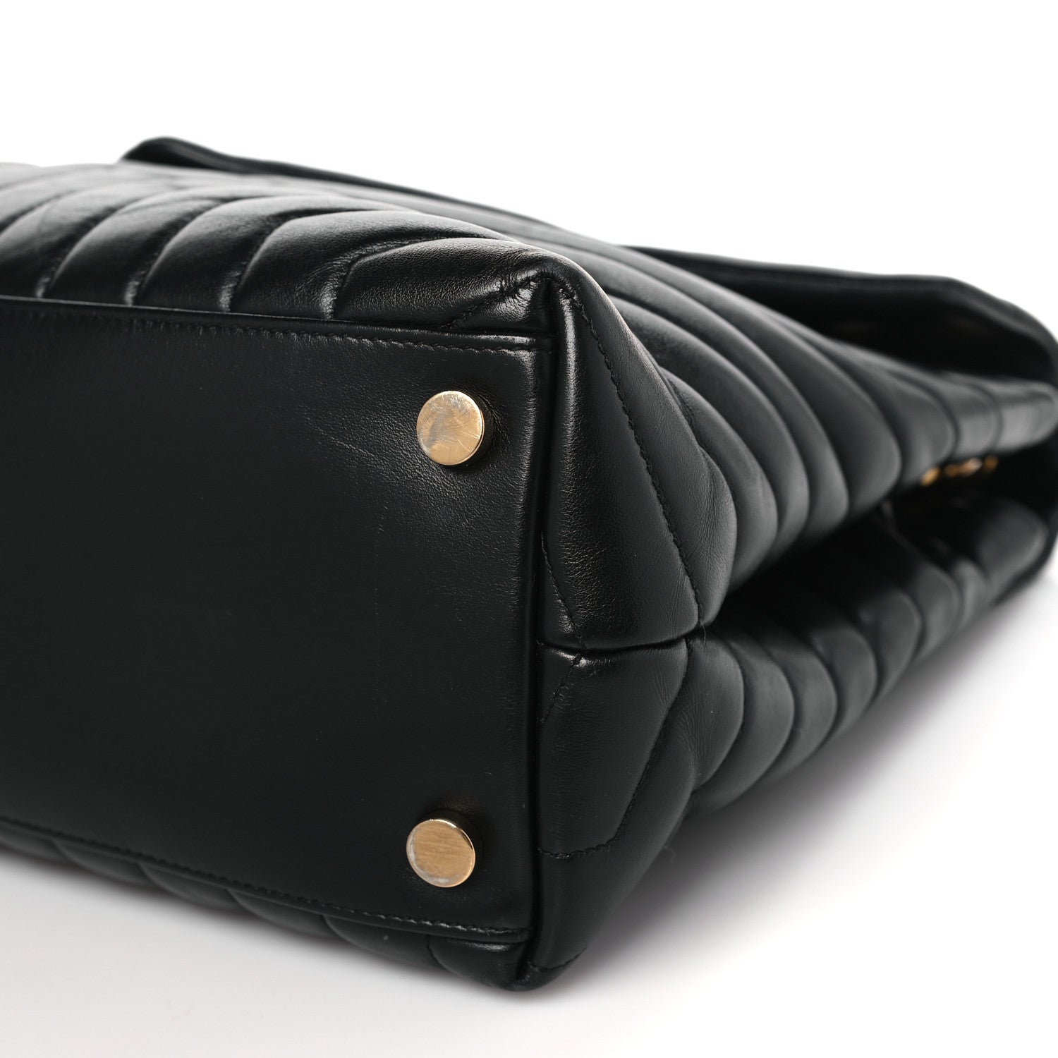 Saint Laurent Calfskin Y Quilted Monogram Large Loulou Chain Satchel Black 9 of 9