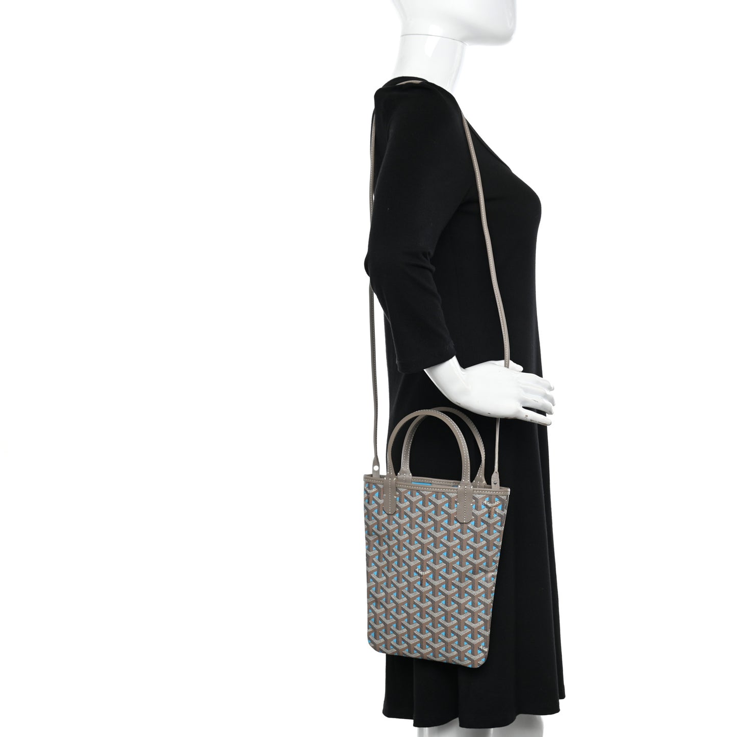 Goyardine Poitiers Claire Voie Tote Grege Turquoise