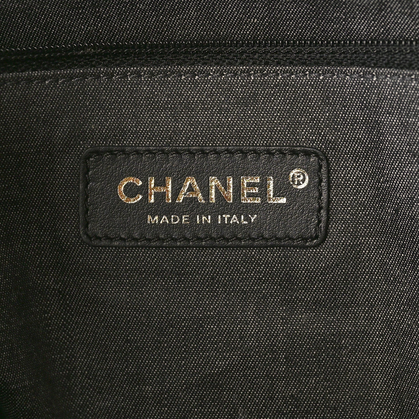 Straw Raffia Calfskin Chain Small Deauville Tote Black