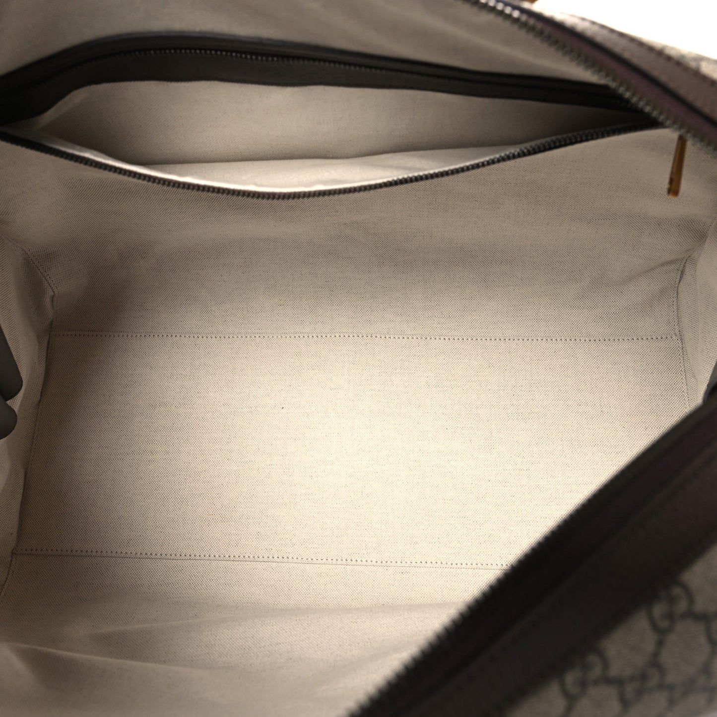 GG Supreme Monogram Textured Dollar Calfskin Web Medium Savoy Duffle Bag Beige Ebony New Acero