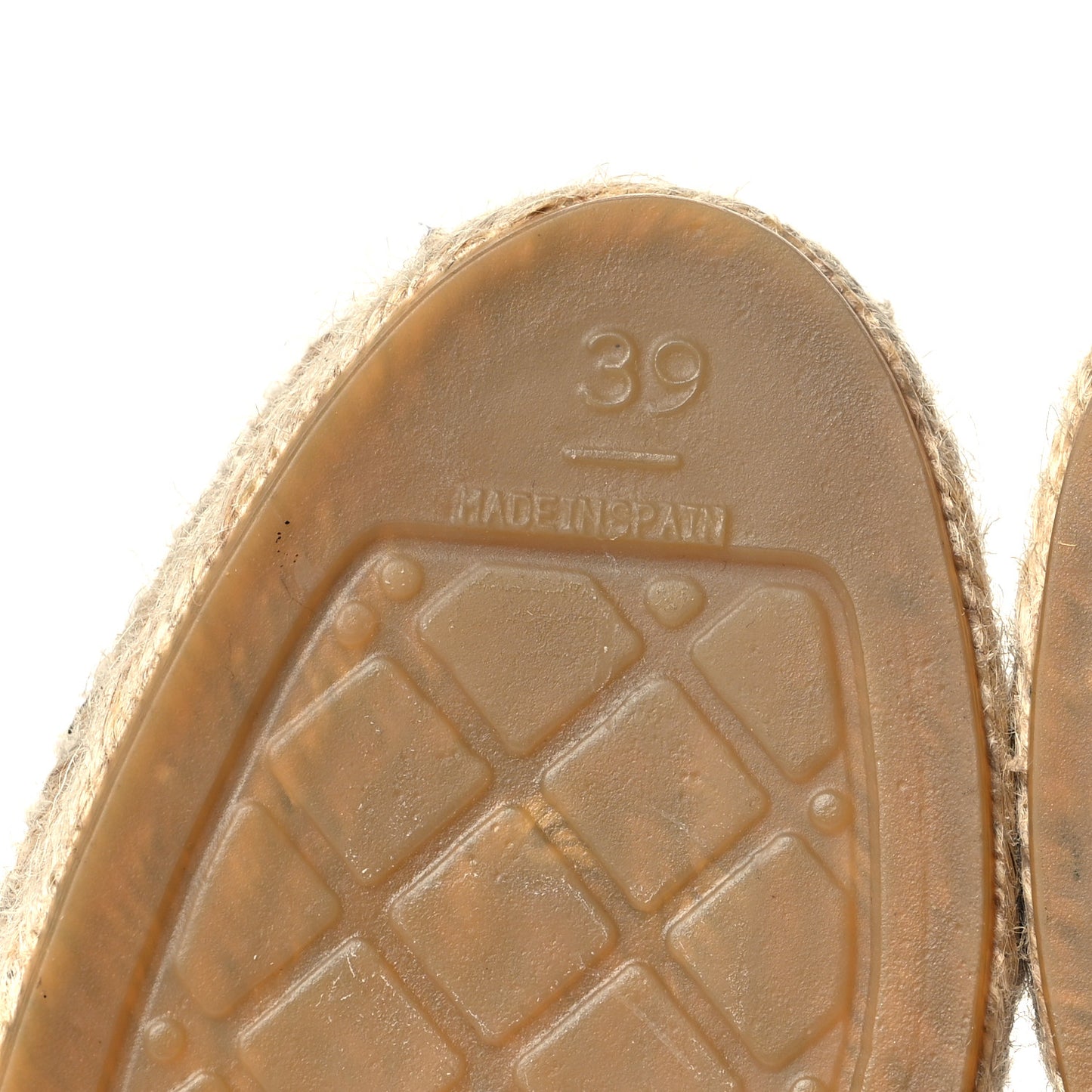 Lambskin CC Espadrilles 39 Beige Black