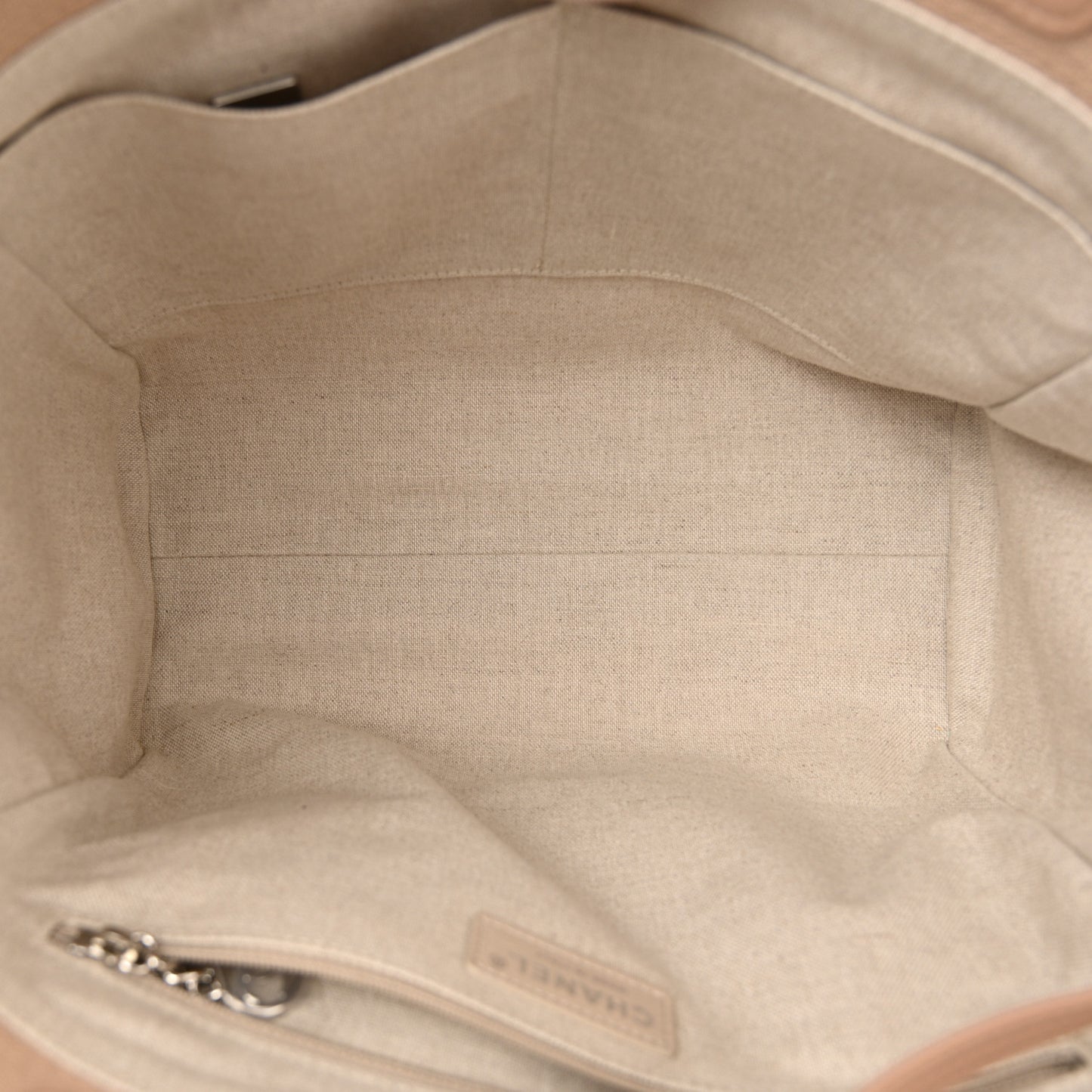 Mixed Fibers Small Deauville Tote Beige