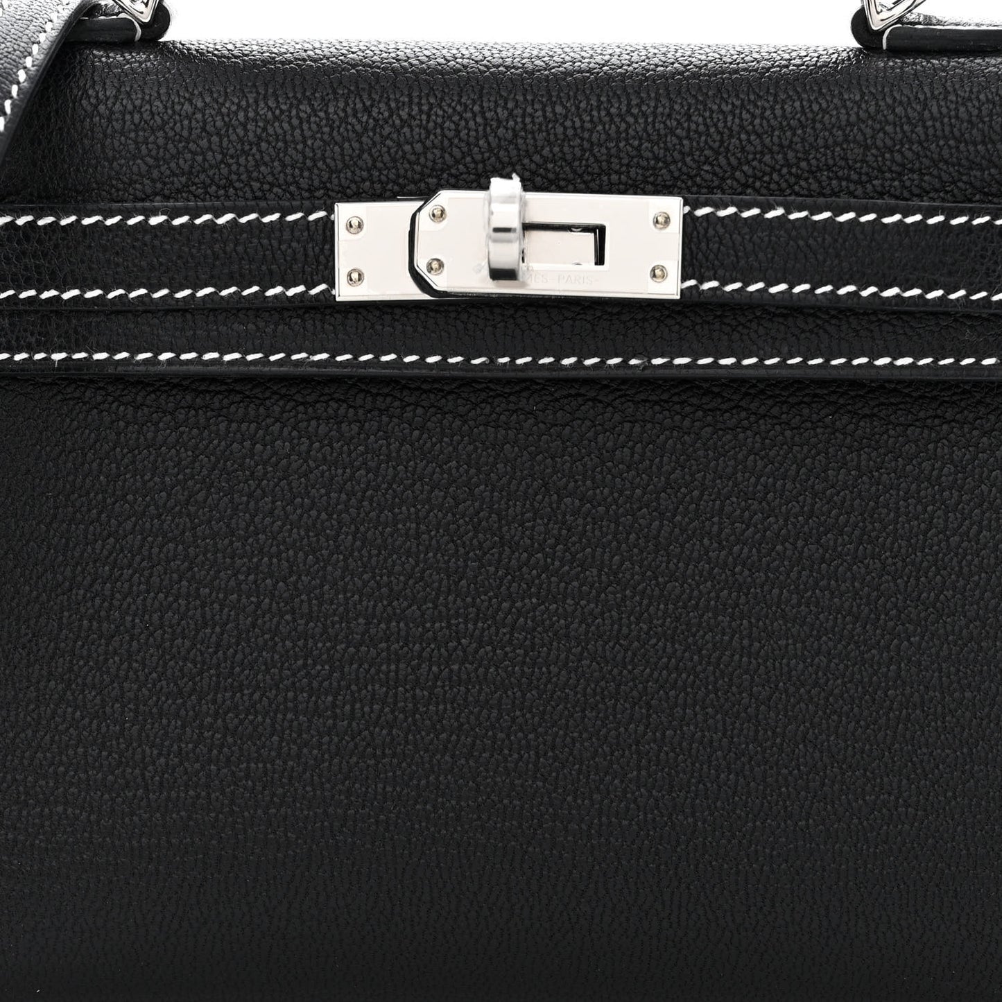 Chevre Mysore Horseshoe Mini Kelly Sellier 20 Black Lime
