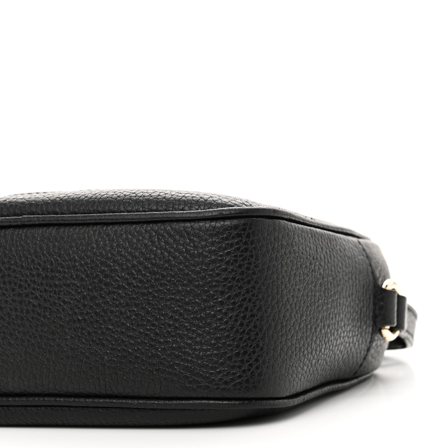 Pebbled Calfskin Small Soho Disco Bag Black