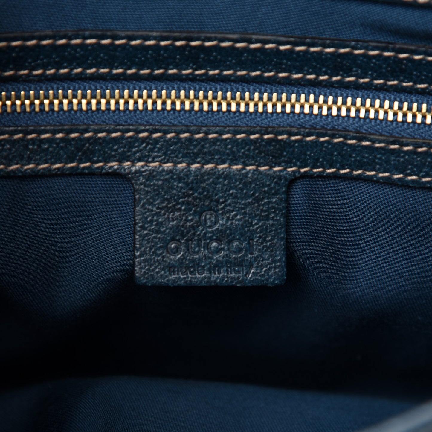 Canvas Horsebit Shoulder Bag Blue