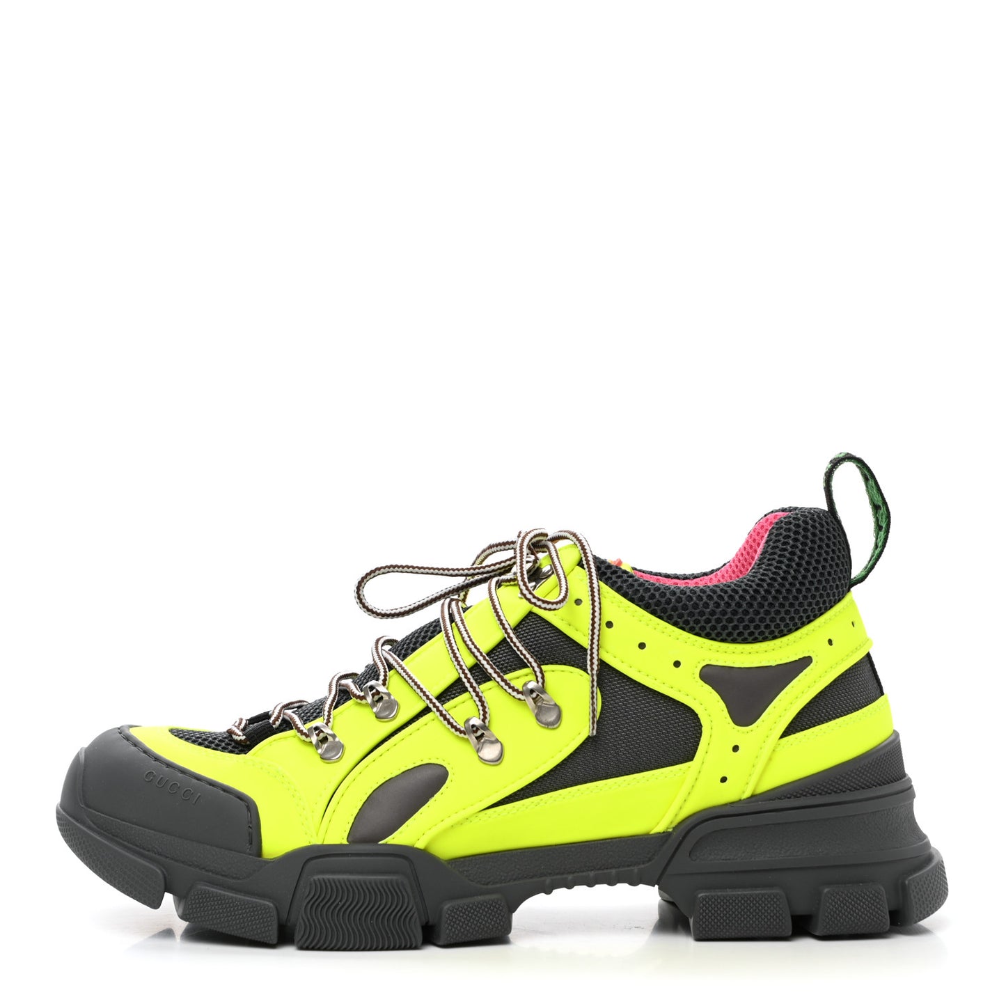 X SEGA Mesh Technical Canvas Calfskin Reflective Mens Flashtrek Sneakers 9 Neon Yellow Lotus