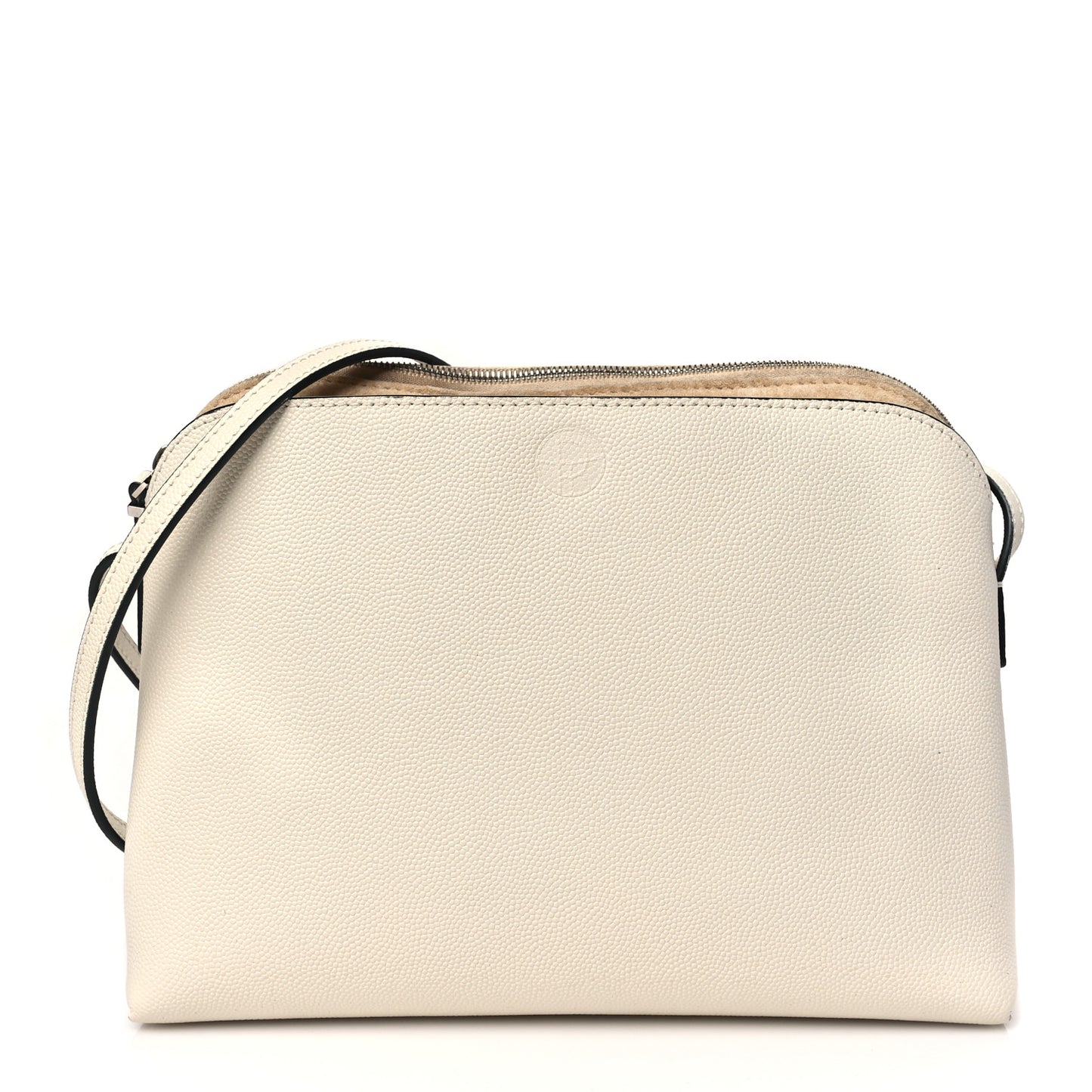 Grained Calfskin Multi-Pouch Crossbody Bag Ivory