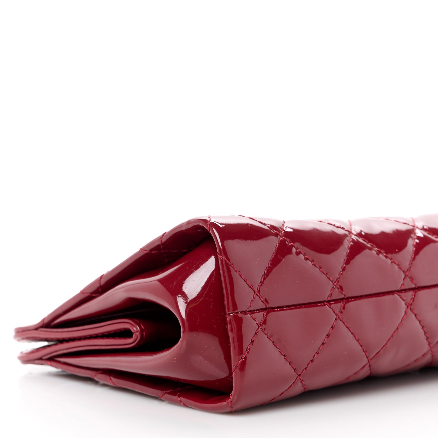Patent CC Quilted Timeless Clutch Red