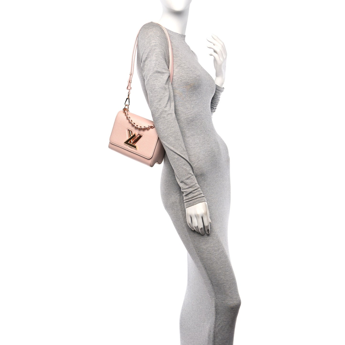 Iridescent Grained Calfskin Summer Splash Twist PM Pink