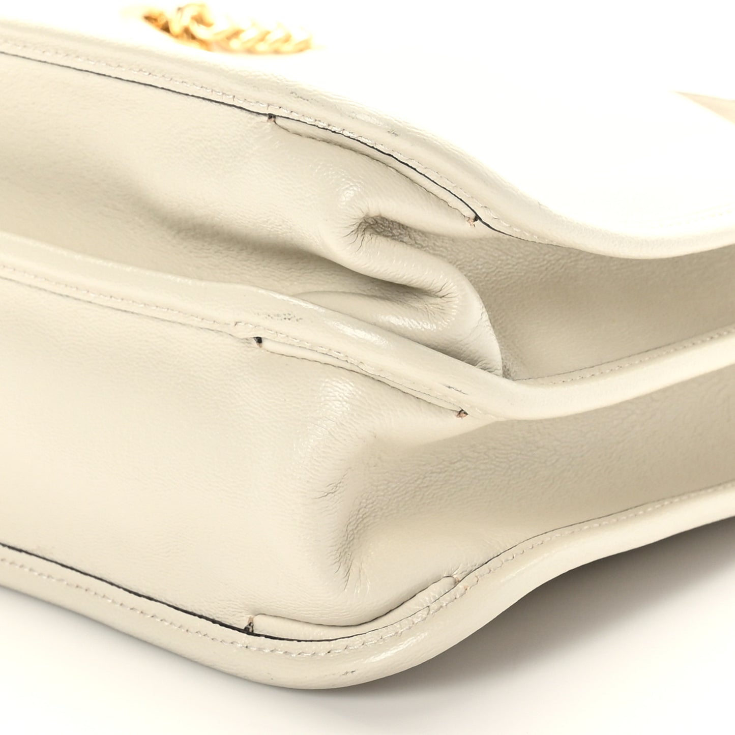 New Sakai Calfskin Lux Medium Horsebit 1955 Tote Bag Mystic White