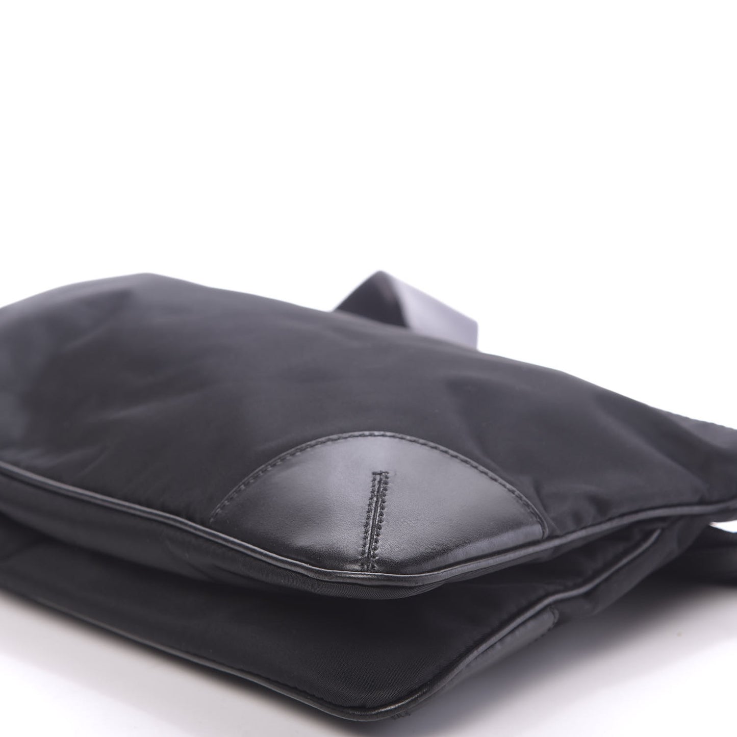 Tessuto Light Nylon Soft Calf Shoulder Bag Black