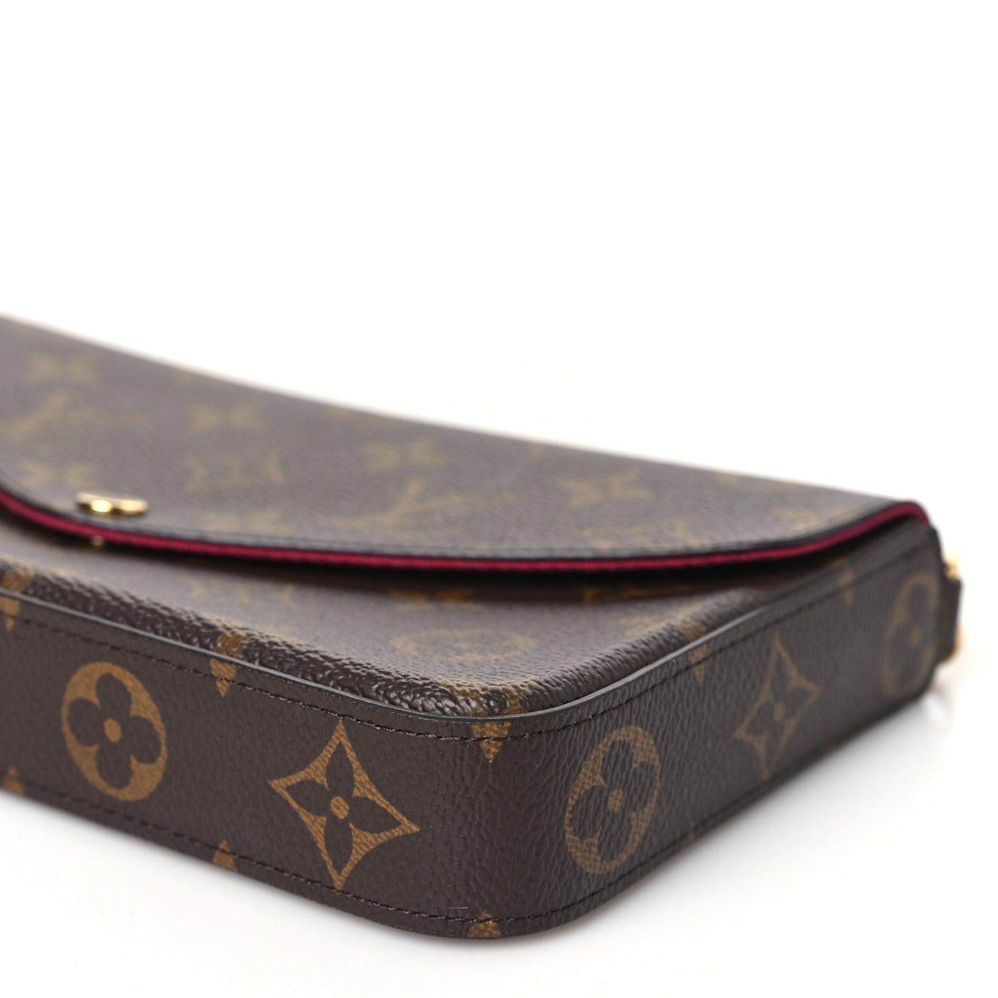 Monogram Pochette Felicie Chain Wallet Fuchsia