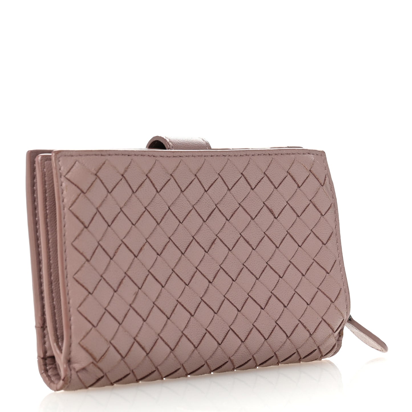 Nappa Intrecciato French Flap Wallet Mallow