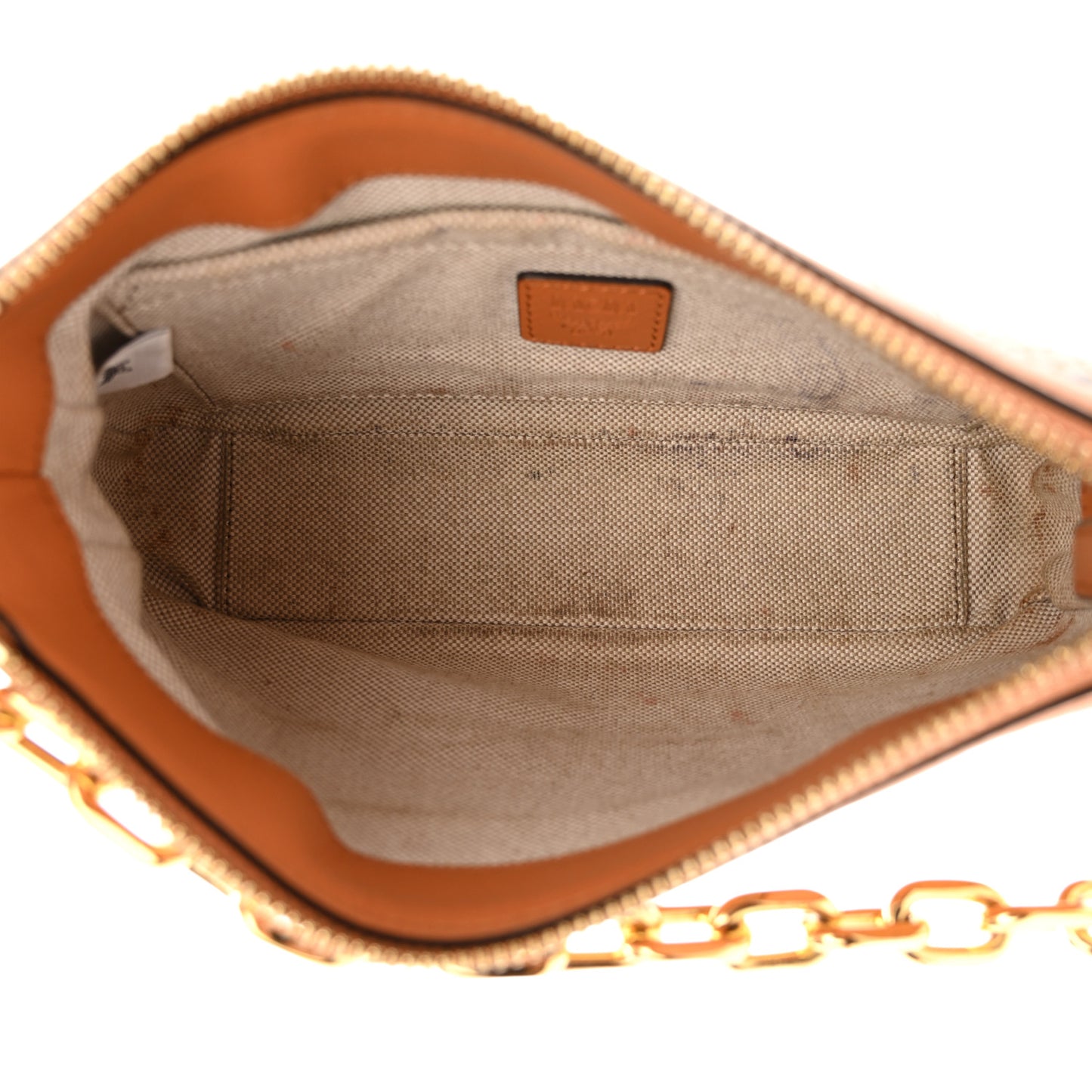 Visetos Nappa Mini Delmy Chain Shoulder Bag Cognac