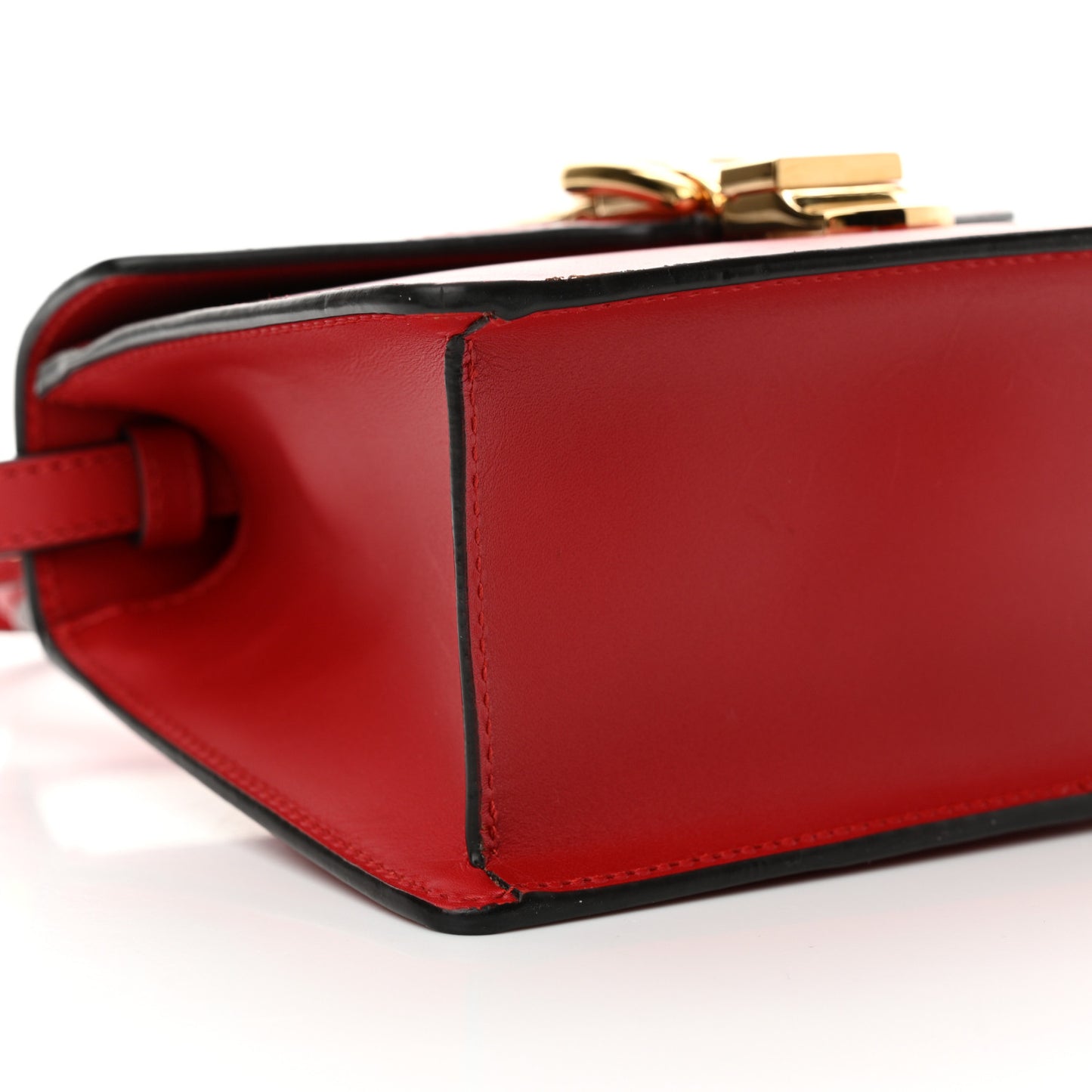Calfskin Mini Sylvie Top Handle Bag Hibiscus Red
