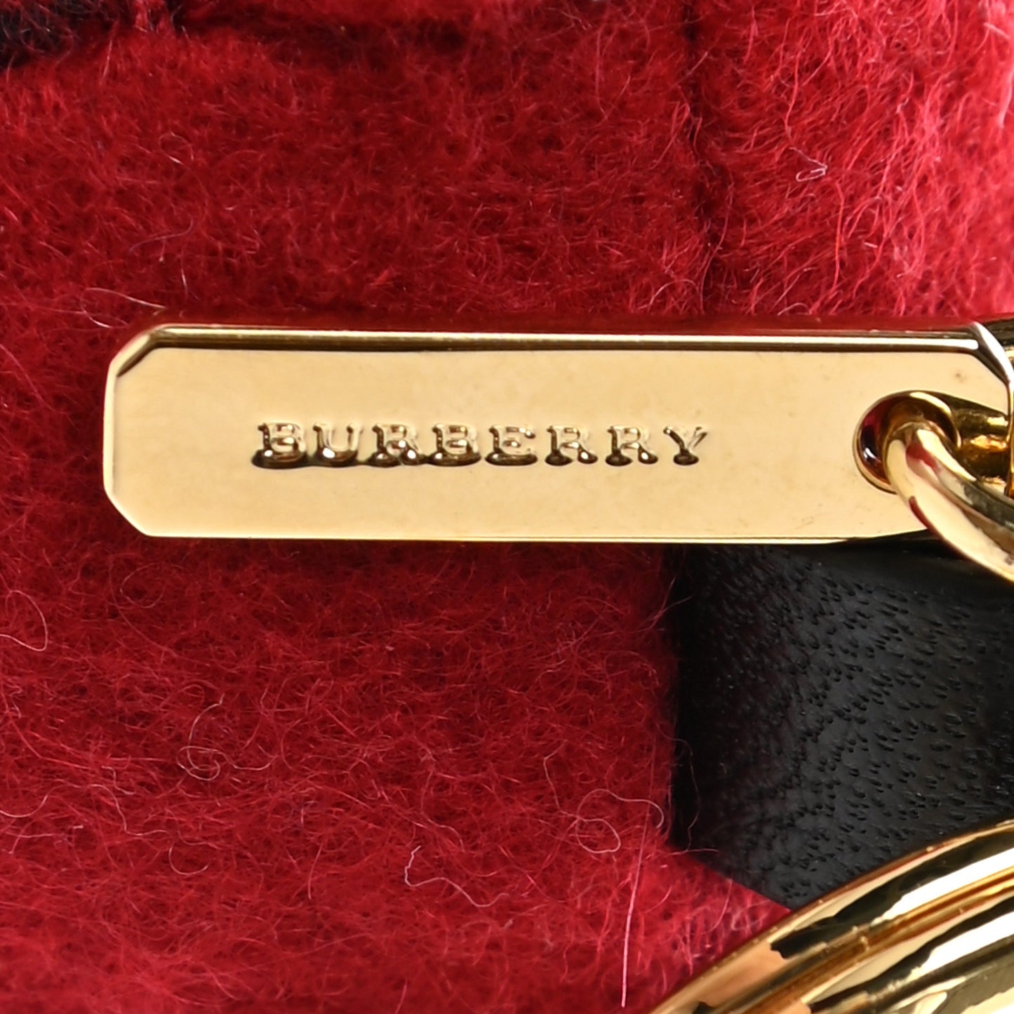 Cashmere Check Thomas Bear Bag Charm Parade Red
