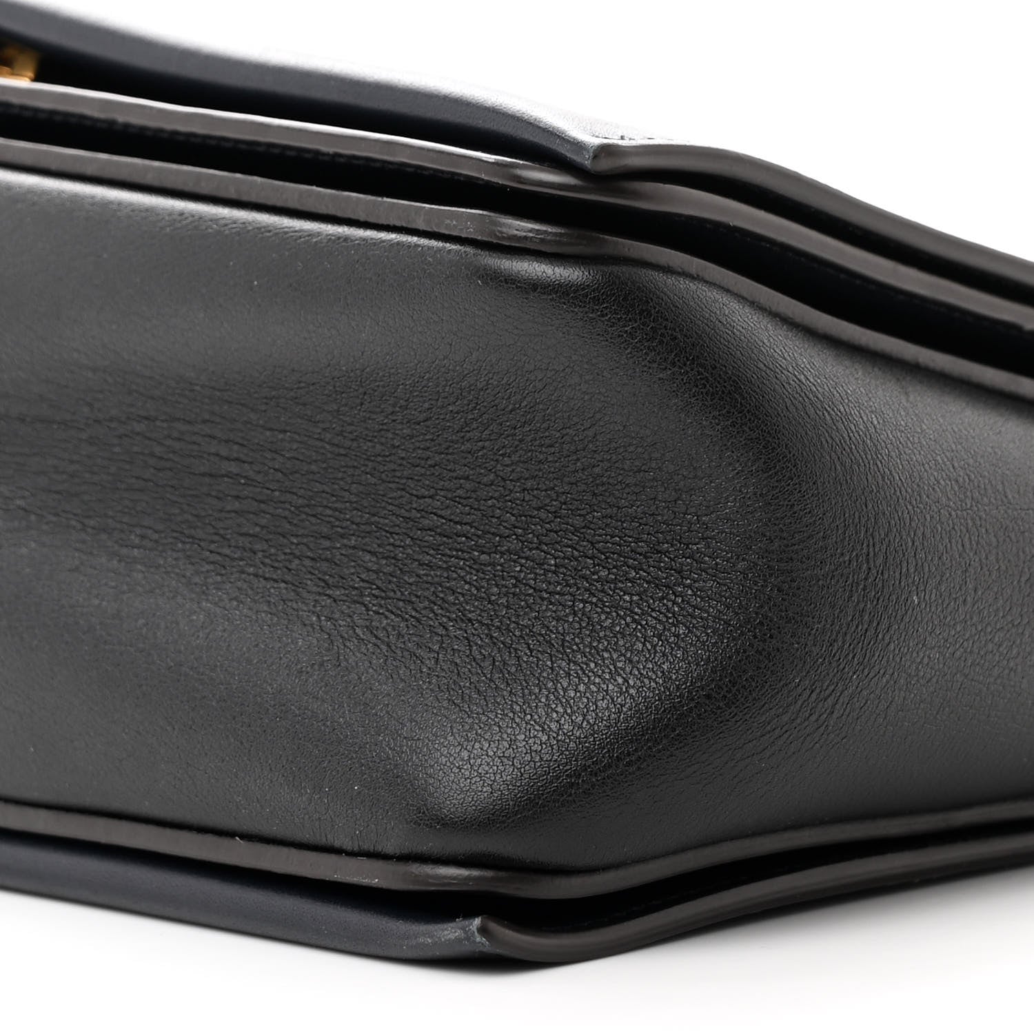 Celine Shiny Smooth Calfskin Medium Frame Shoulder Bag Black Navy 10 of 15
