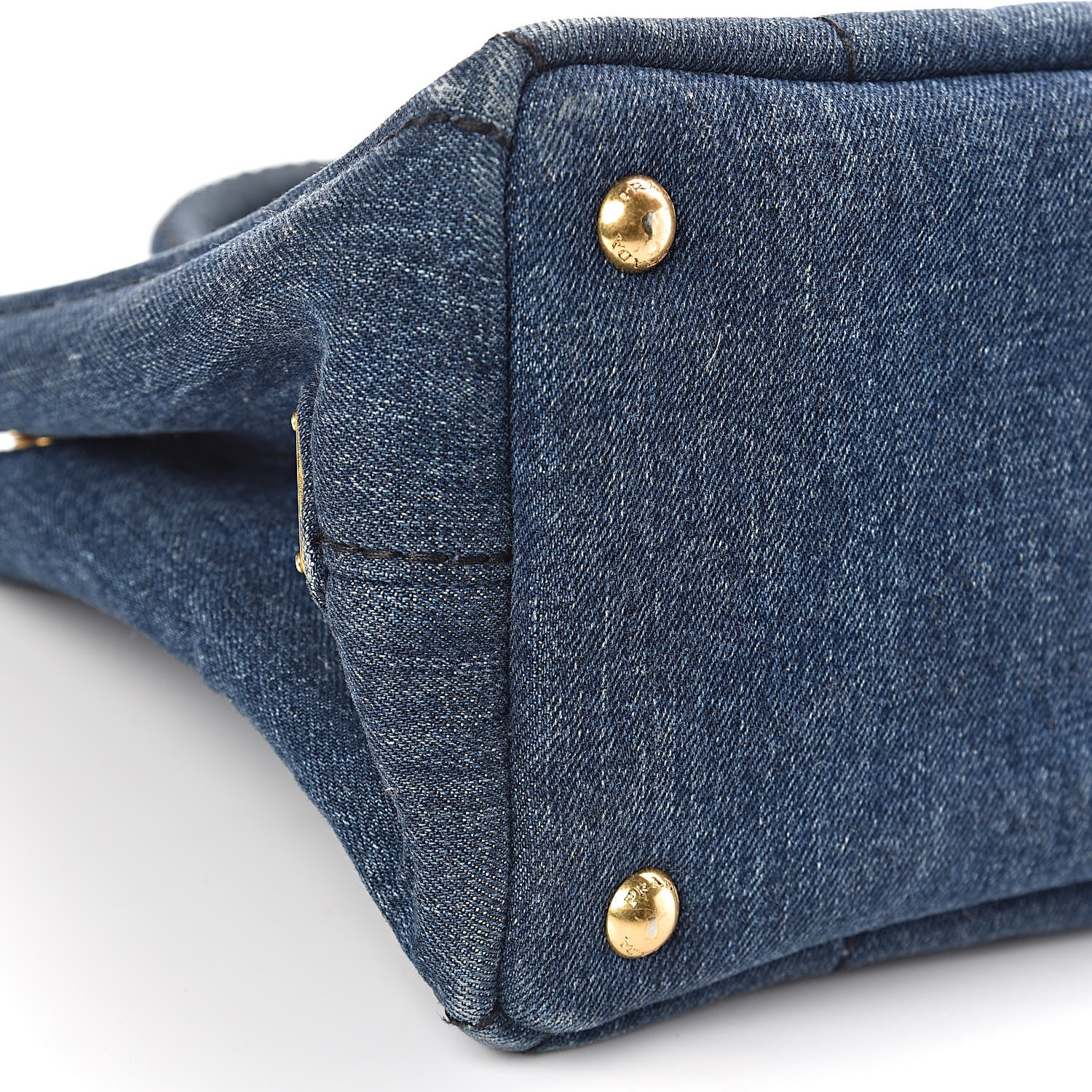 Prada Denim Logo Tote Avio 10 of 15
