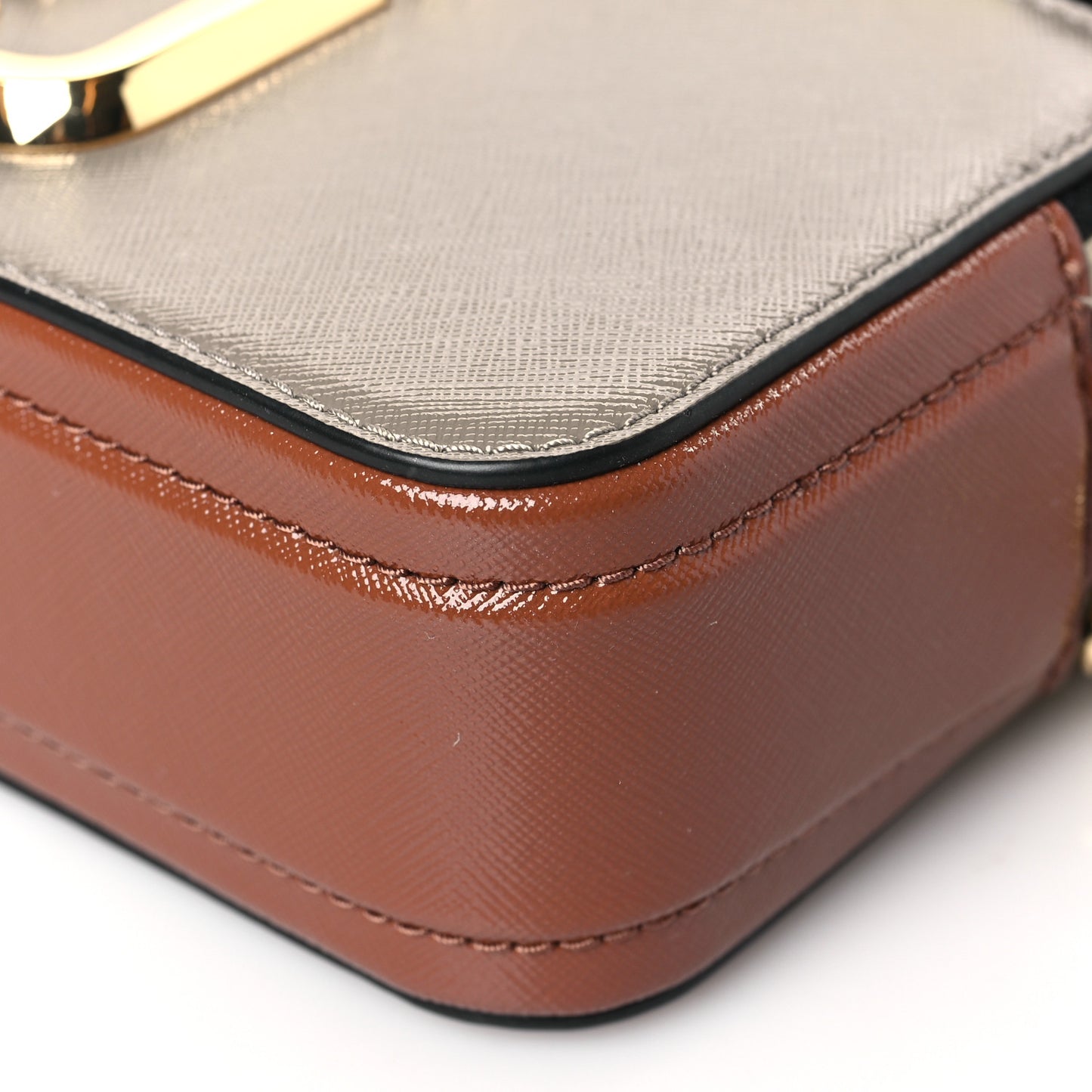 Saffiano Small Snapshot Camera Bag French Grey