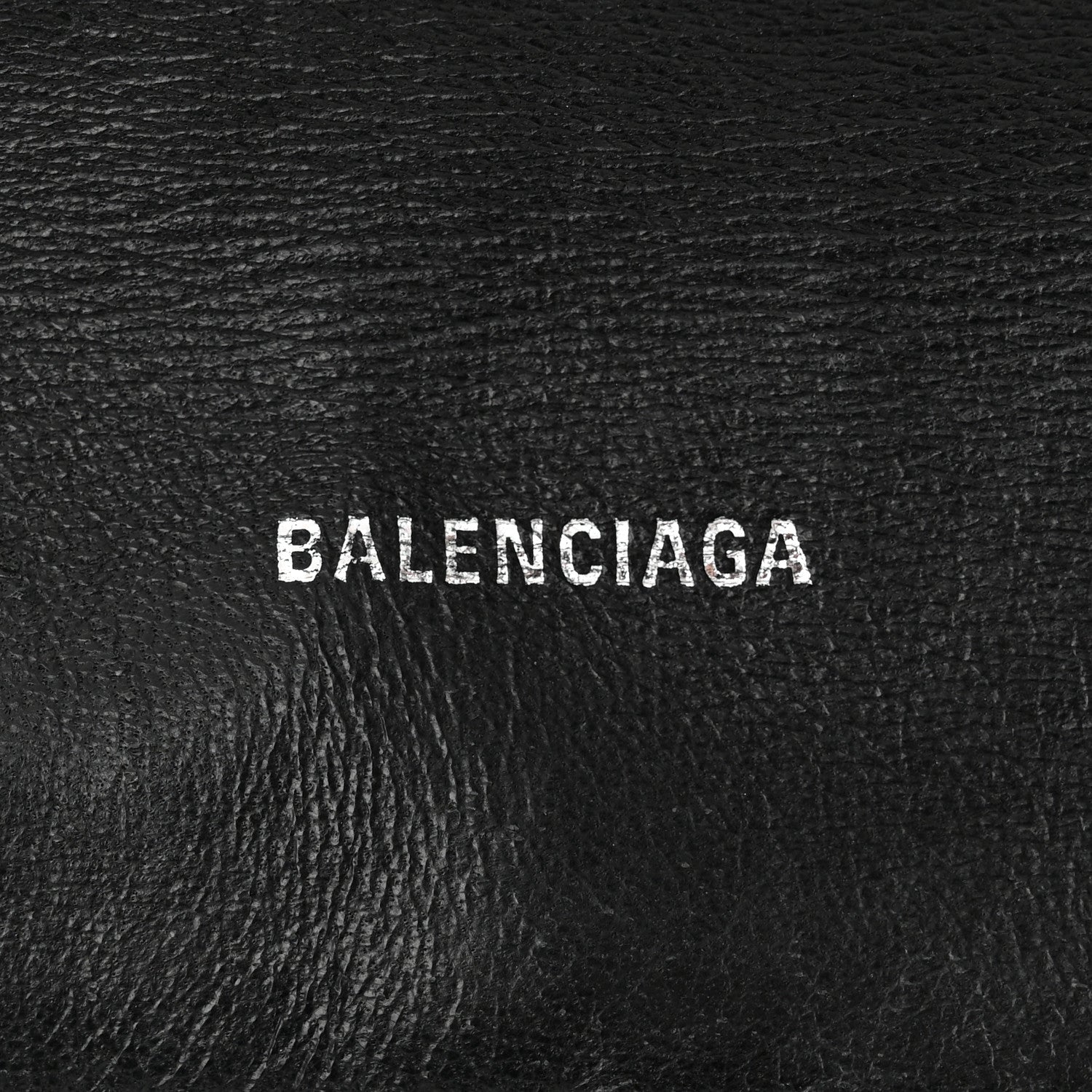 Balenciaga Pebbled Calfskin Logo Everyday Flap Chain Wallet Black 6 of 16
