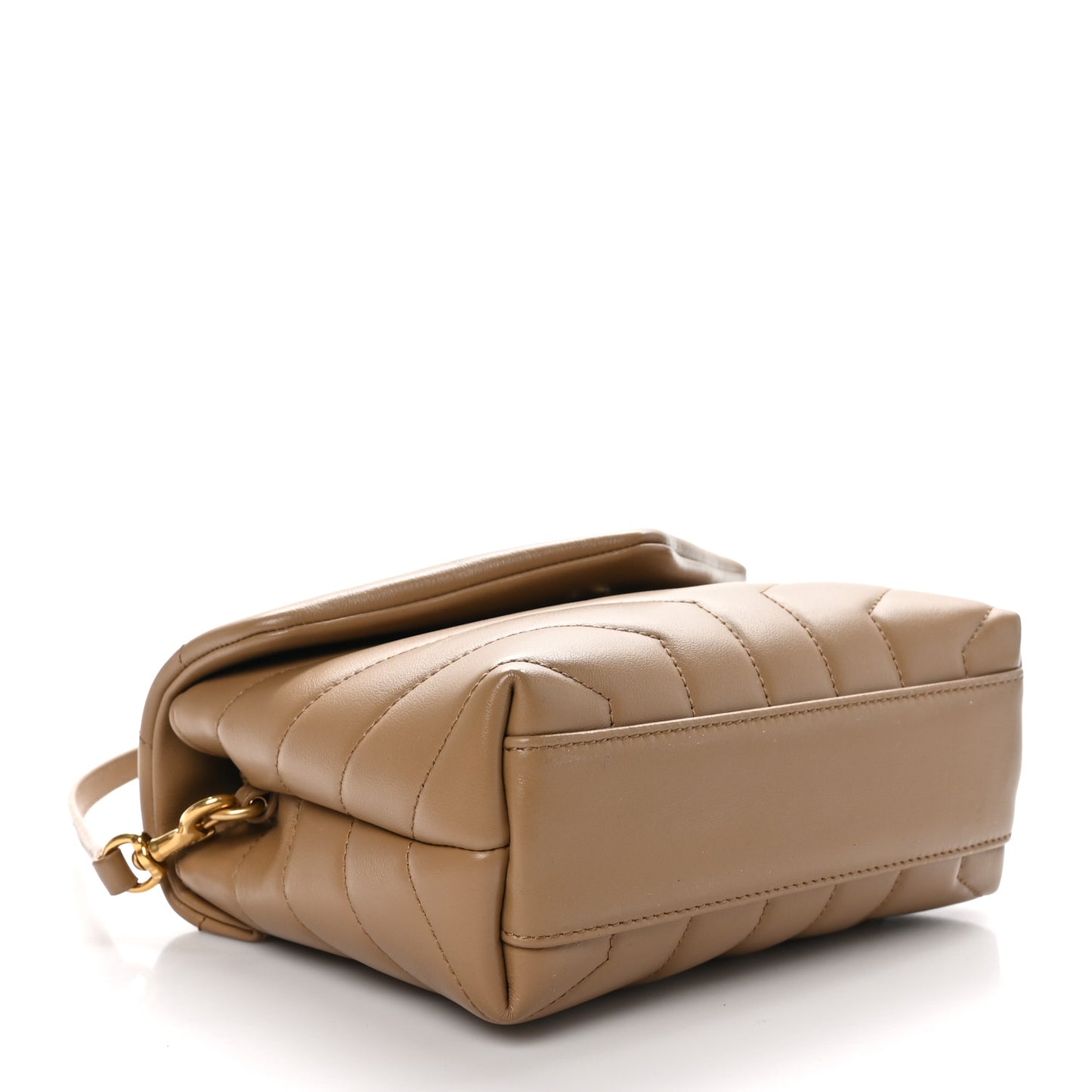 Calfskin Y Quilted Monogram Toy Loulou Crossbody Bag Latte