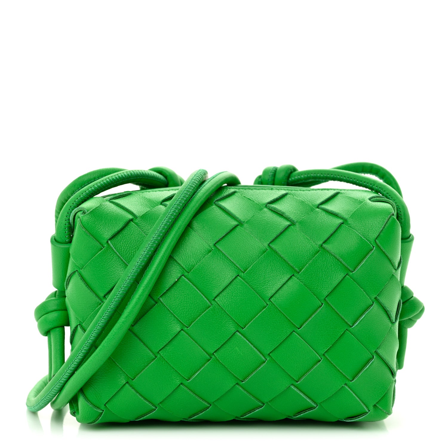 Bottega Veneta Nappa Intrecciato Candy Loop Camera Bag Parakeet