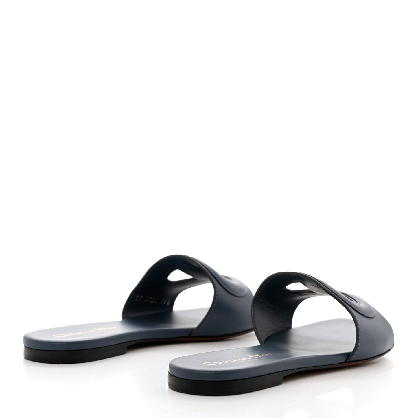 Calfskin D-Club Mule Sandal 36.5 Dark Denim