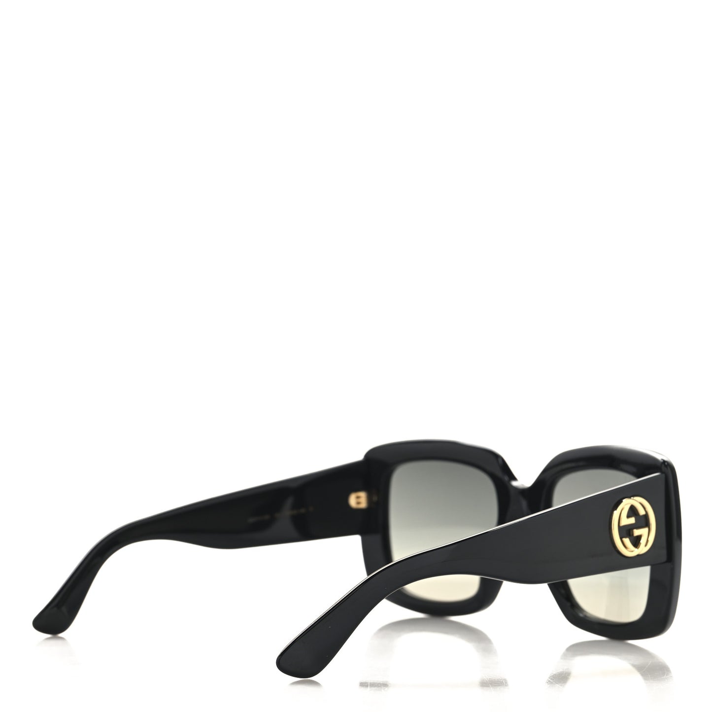 Acetate Square Frame Sunglasses GG0141SN Black