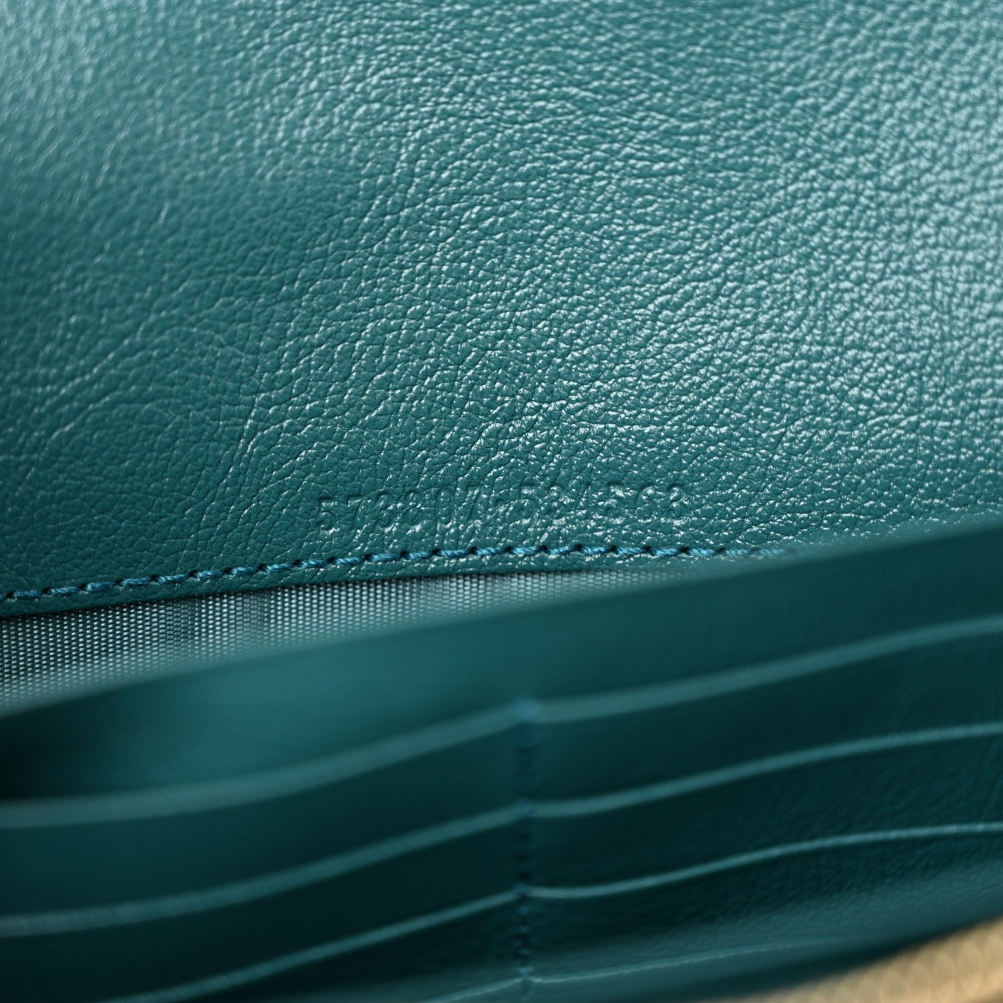 Azalea Calfskin Enamel Matelasse Diagonal Torchon GG Marmont Chain Wallet Imperial Blue Pavone