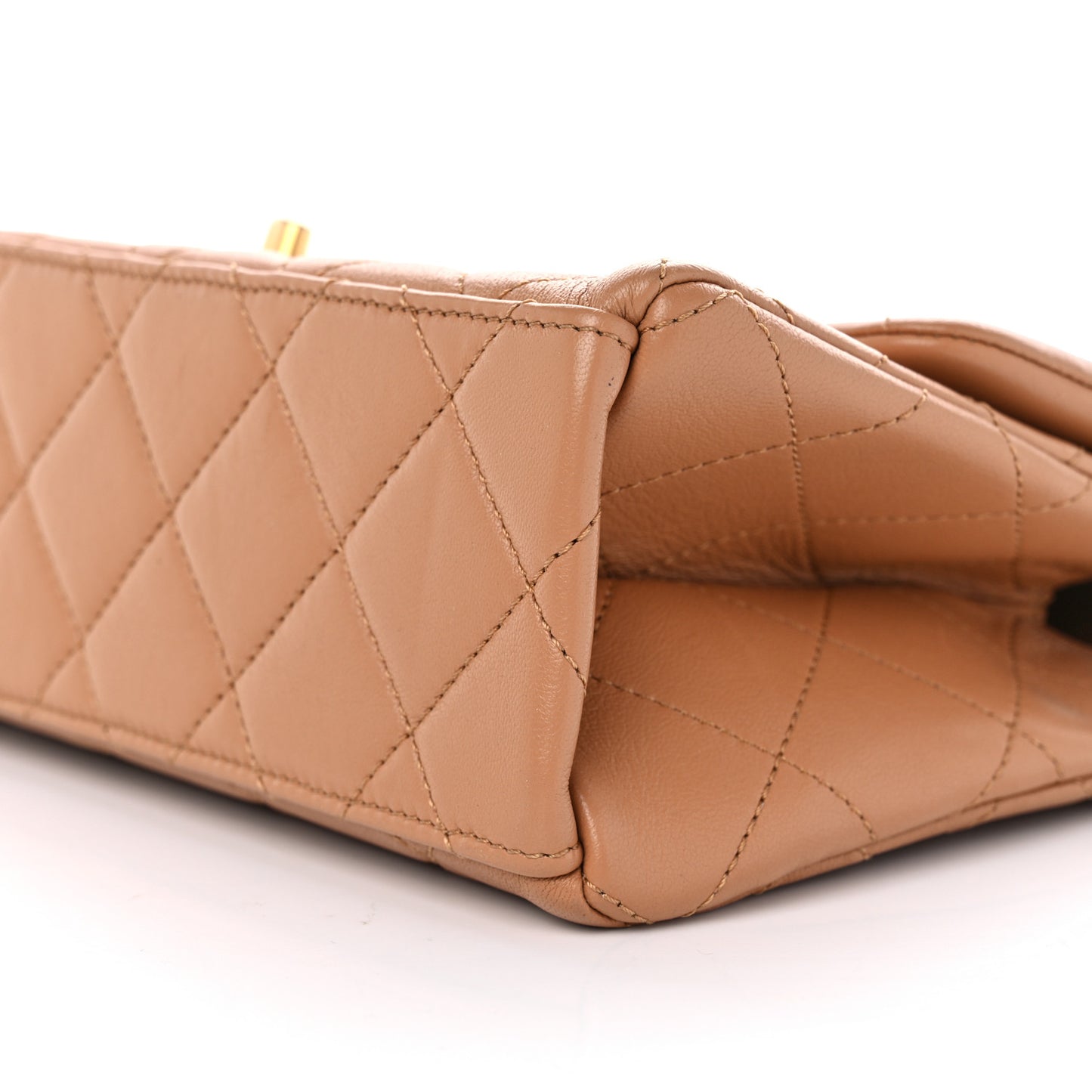 Lambskin Quilted Chaine Lettre Flap Brown