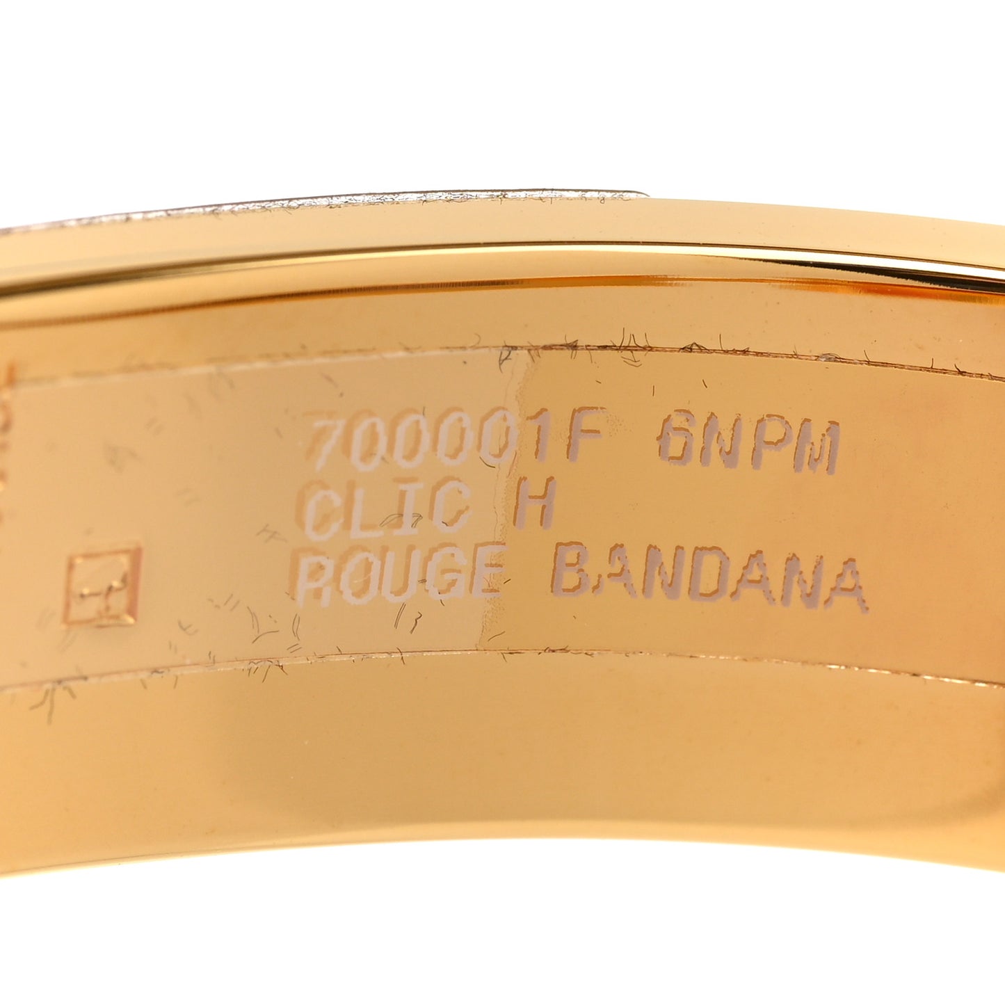 Enamel Narrow Clic Clac H Bracelet PM Rouge Bandana