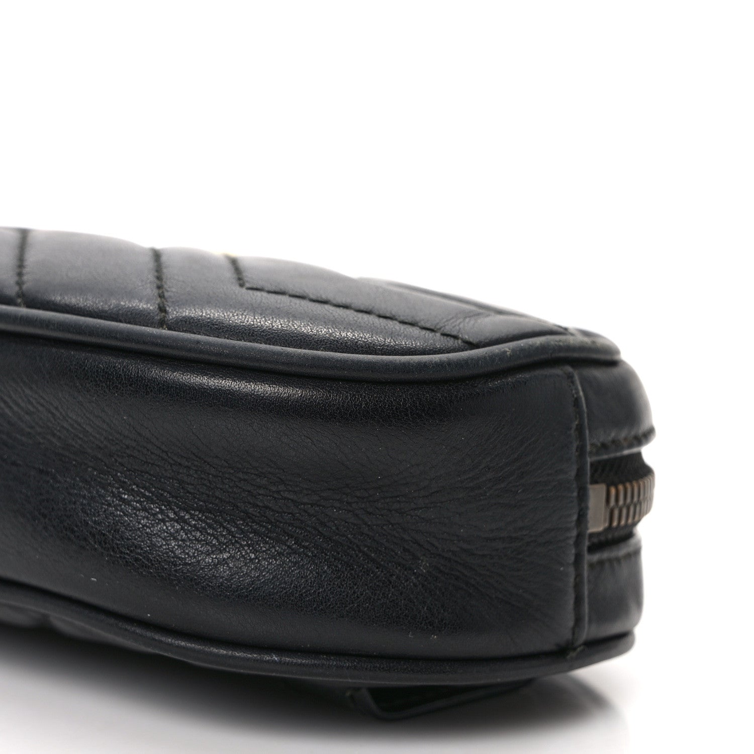 Gucci Calfskin Matelasse GG Marmont Belt Bag 85 34 Black 11 of 15