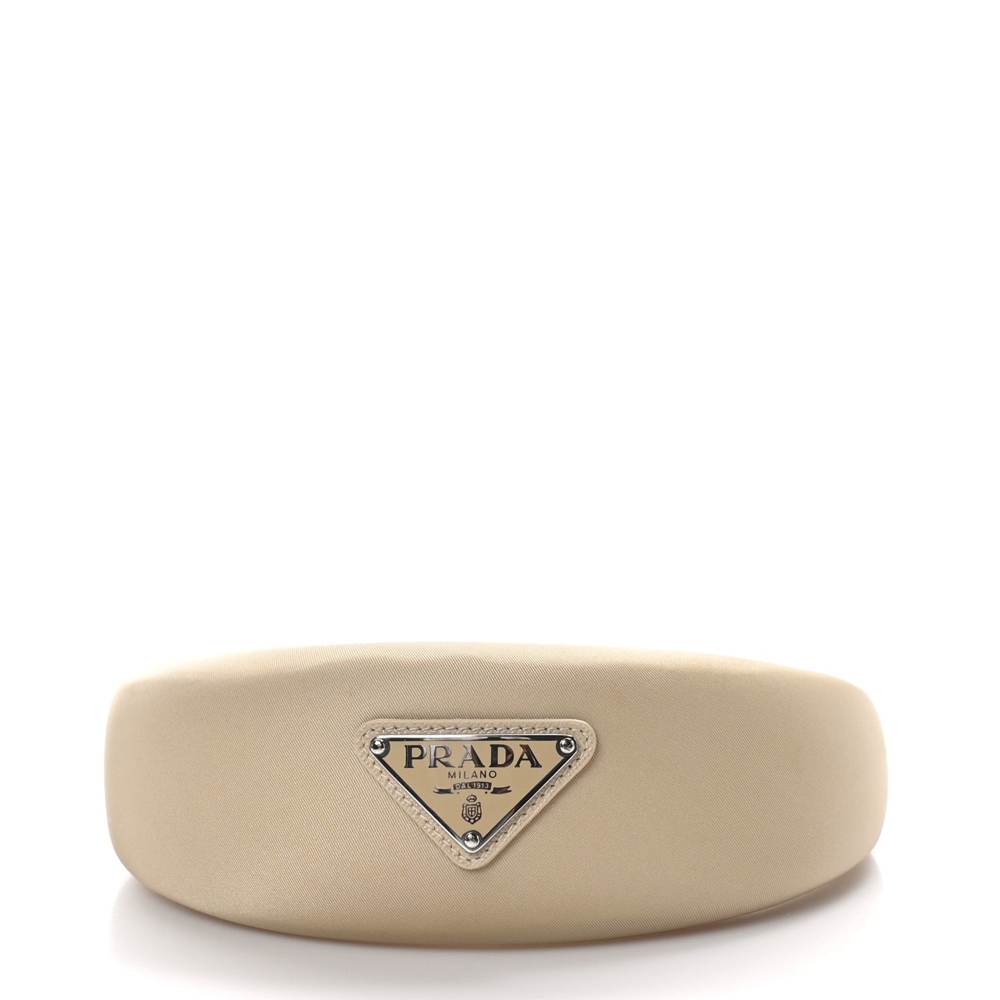 Re-Nylon Triangle Logo Headband Deserto