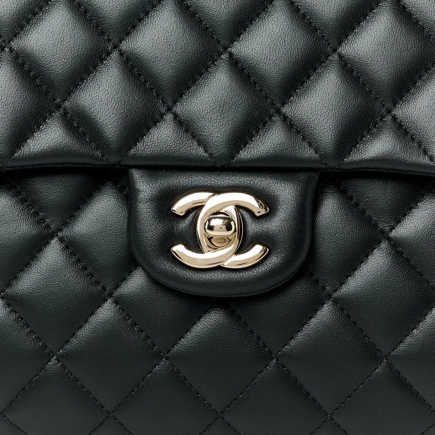 Chanel Lambskin Quilted Flap Clutch Black 9 of 9