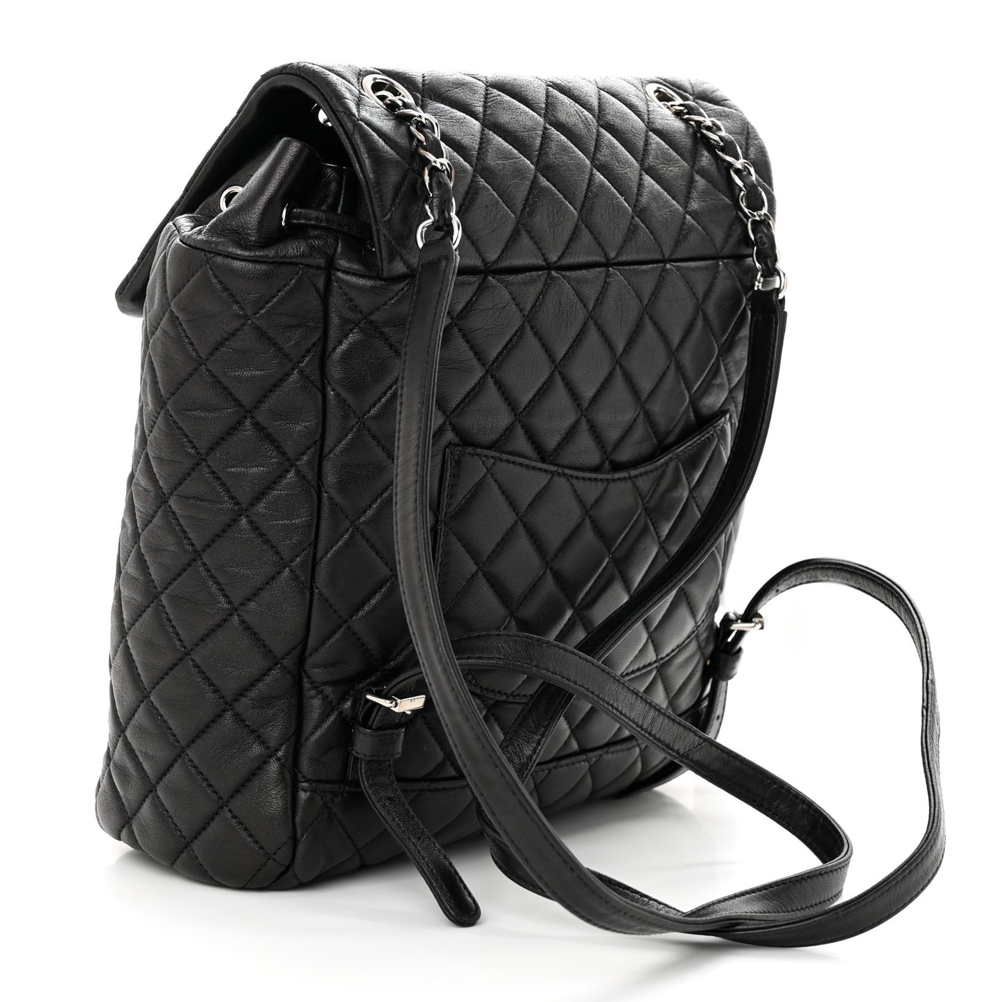 Calfskin Quilted Large Urban Spirit Backpack Black